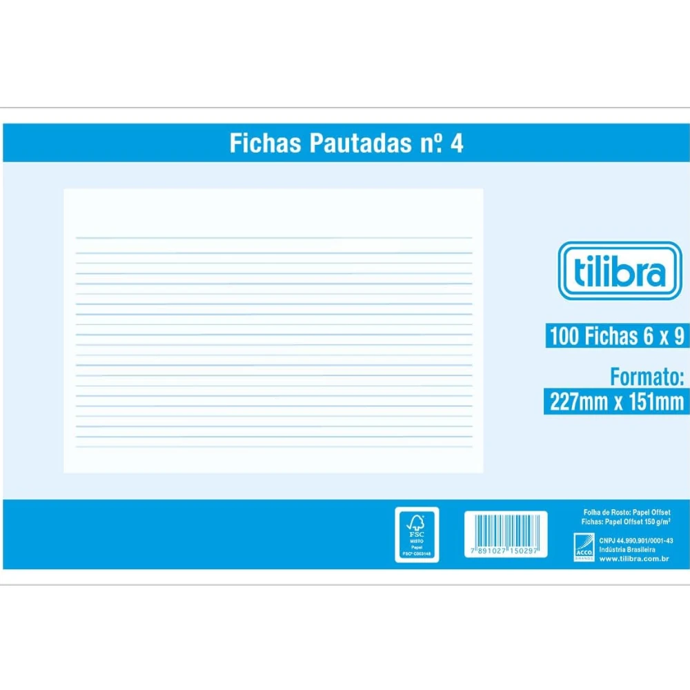 Castro Naves - FICHA PAUTADA NR 4 6x9 228x152MM 150G PT/100 - 13061 01