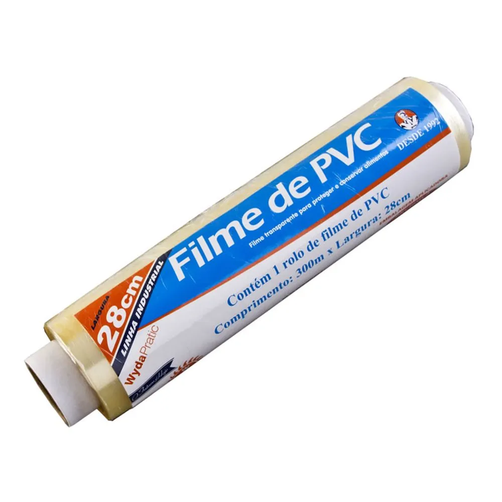 Filme de PVC Industrial Rolo 28cm x 300m
