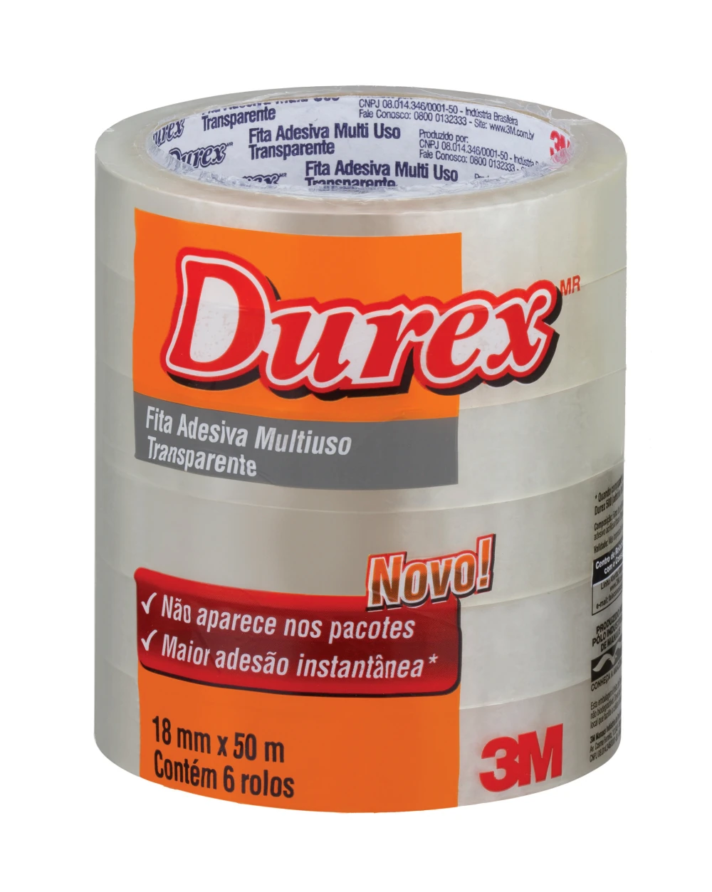 Castro Naves - FITA ADESIVA 18MMX50M DUREX TR PT/6 - 14077 01