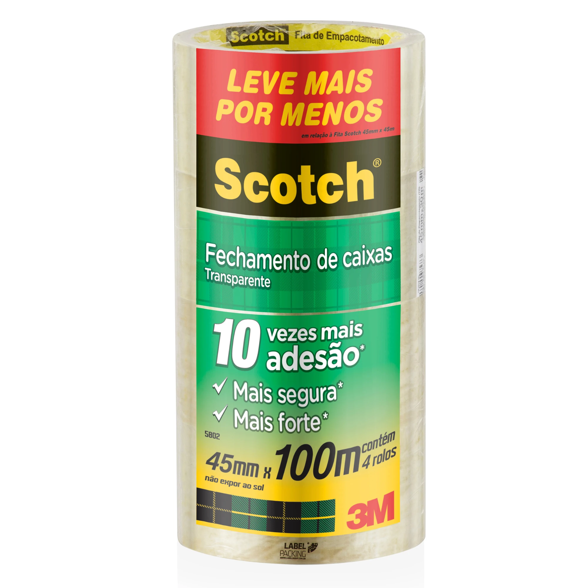 Castro Naves - FITA ADESIVA 45MMX100M SCOTCH TR PT/4 RL - 8672 01