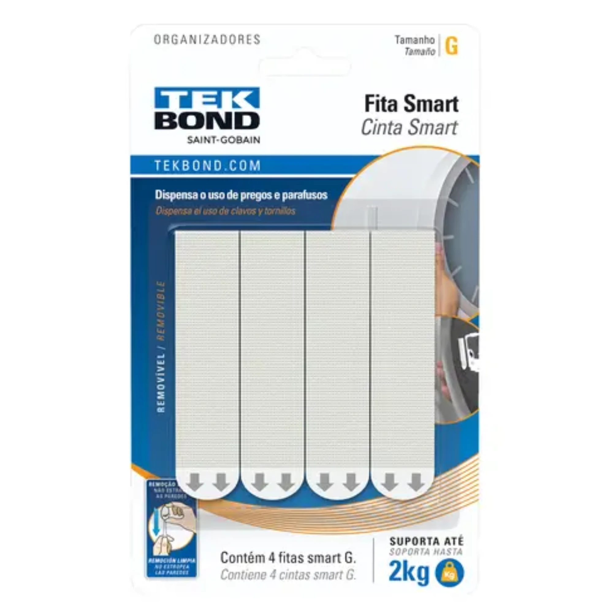 Castro Naves - FITA ADESIVA SMART G 2X9CM C/4 ATE 2KG - 105990 01
