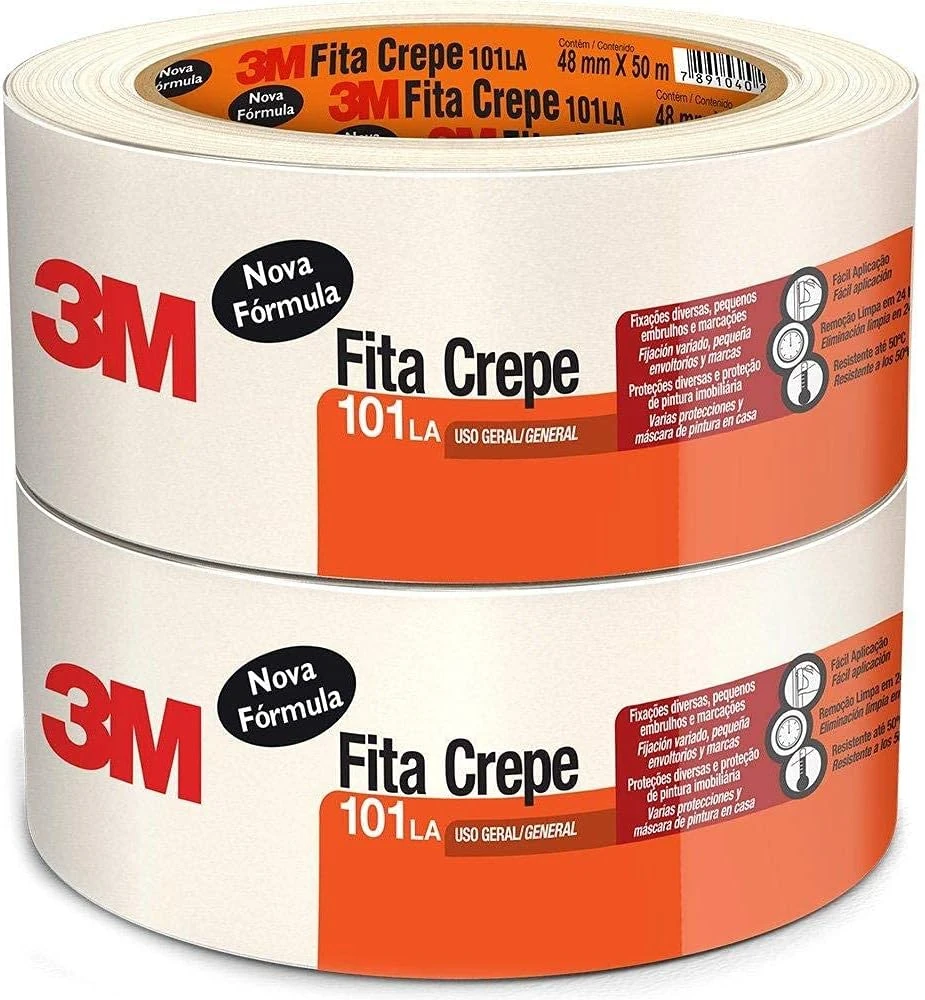 Castro Naves - FITA CREPE USO GERAL 101LA 48MMX50M PT/2 RL - 11884 01