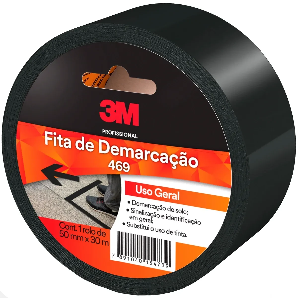 Castro Naves - FITA DE DEMARCACAO 469 50MMX30M PRETA - 8719 01