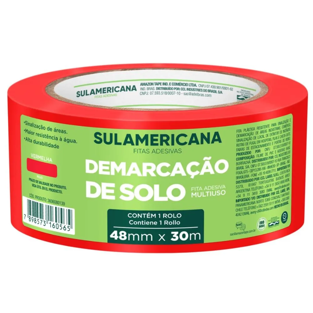 Castro Naves - FITA DE DEMARCACAO 48MMX30M VERMELHA - 9998 01