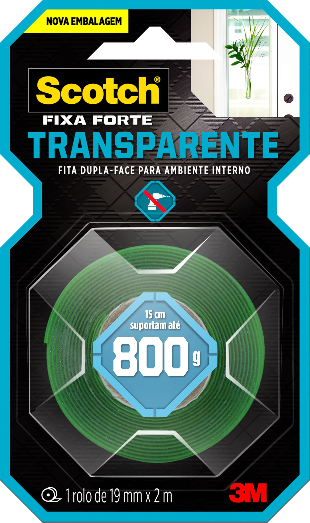 Castro Naves - FITA DUPLA FACE ACRILICA 19MMX2M ATE 800G - 34694 01