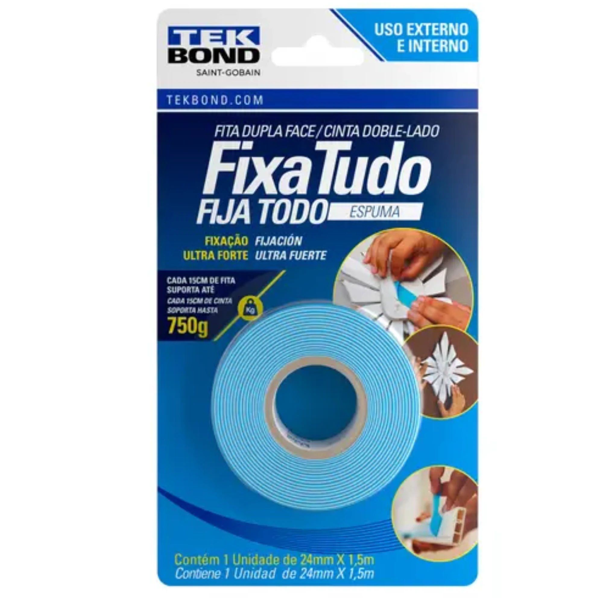 Castro Naves - FITA DUPLA FACE ESPUMA 24MMX1,5M ATE 300G - 106011 01