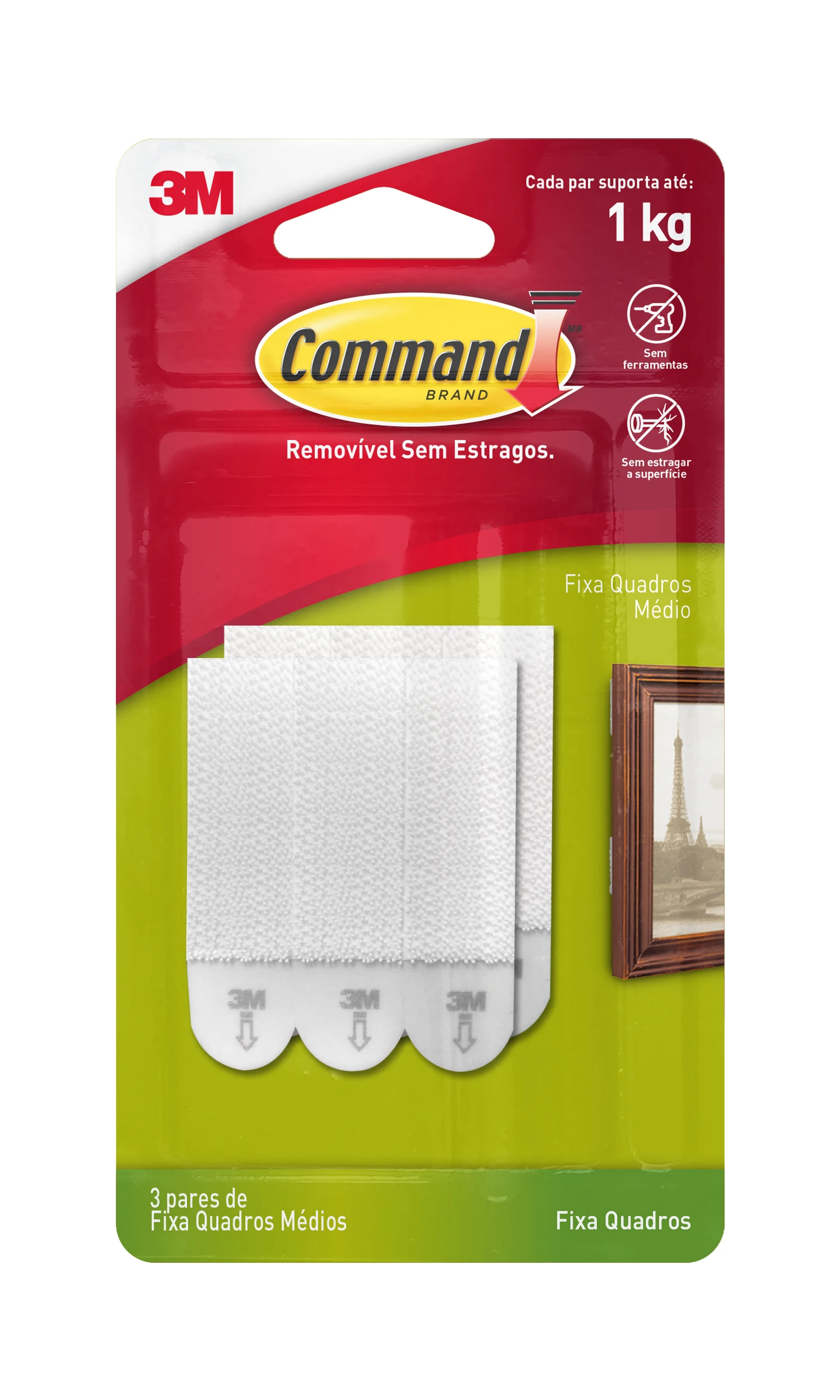Castro Naves - FIXA QUADROS COMMAND ADESIVO MD C/3 ATE 1 Kg - 59089 01