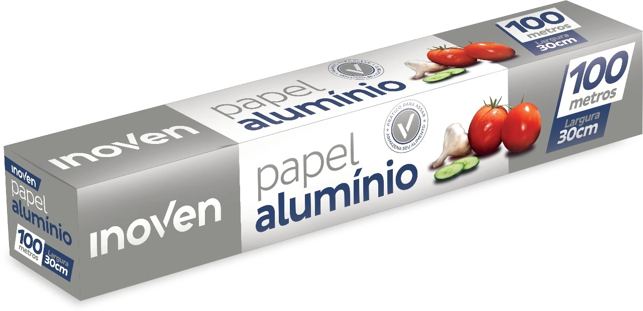 Castro Naves - FOLHA DE ALUMINIO ROLO 30CM X 100M - 106841 01