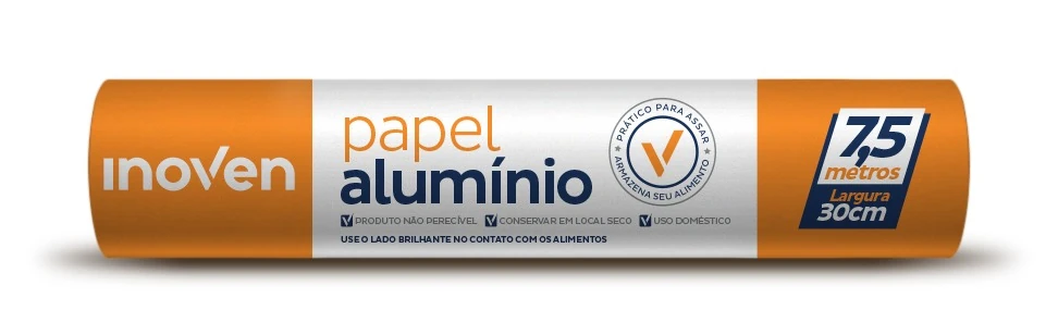 Castro Naves - FOLHA DE ALUMINIO ROLO 30CM X 7,5M - 106839 01