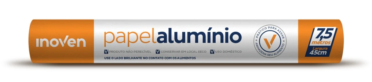 Castro Naves - FOLHA DE ALUMINIO ROLO 45CM X 7,5M - 106840 01