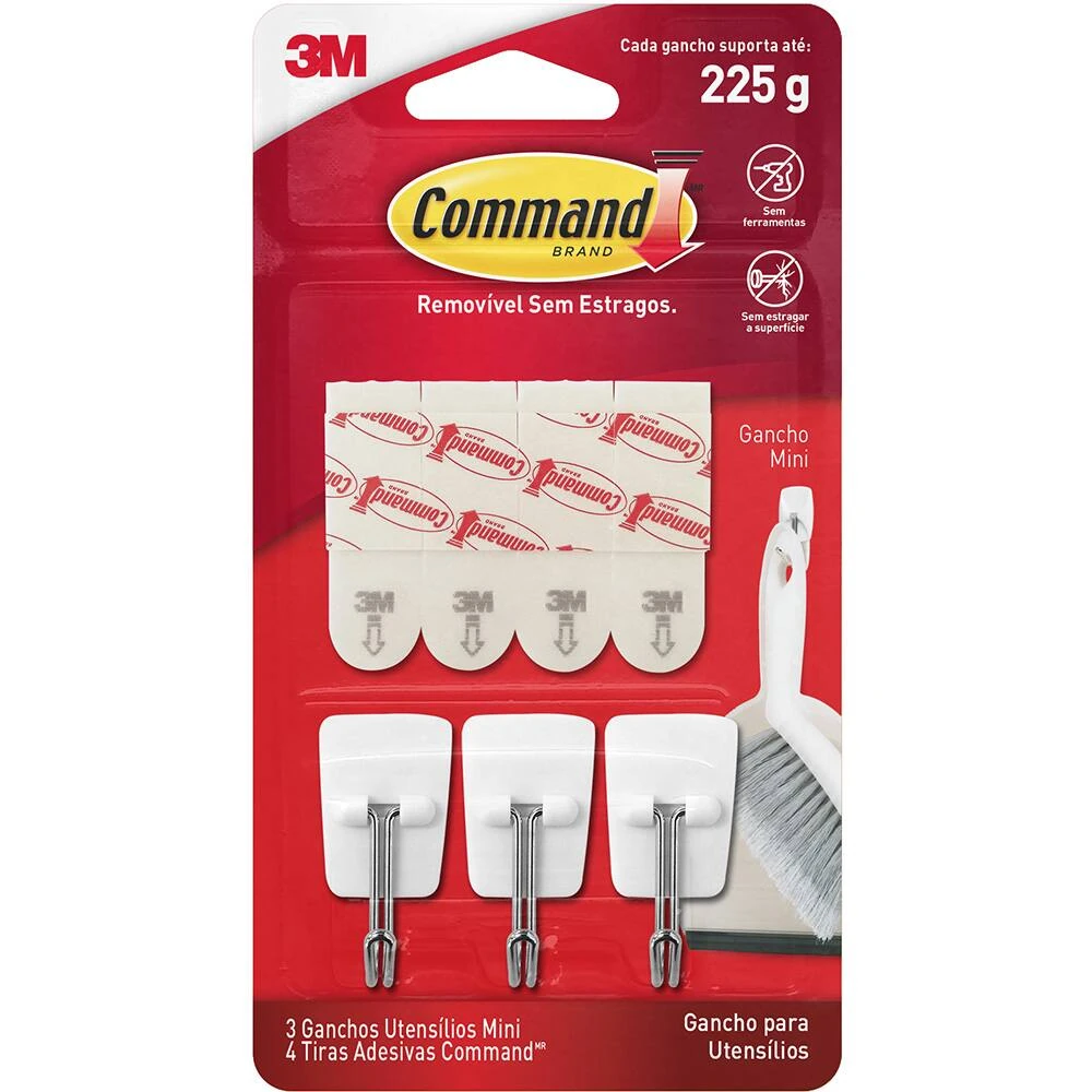 Castro Naves - GANCHO COMMAND UTENSILIOS BR C/3 ATE 225g - 14288 01
