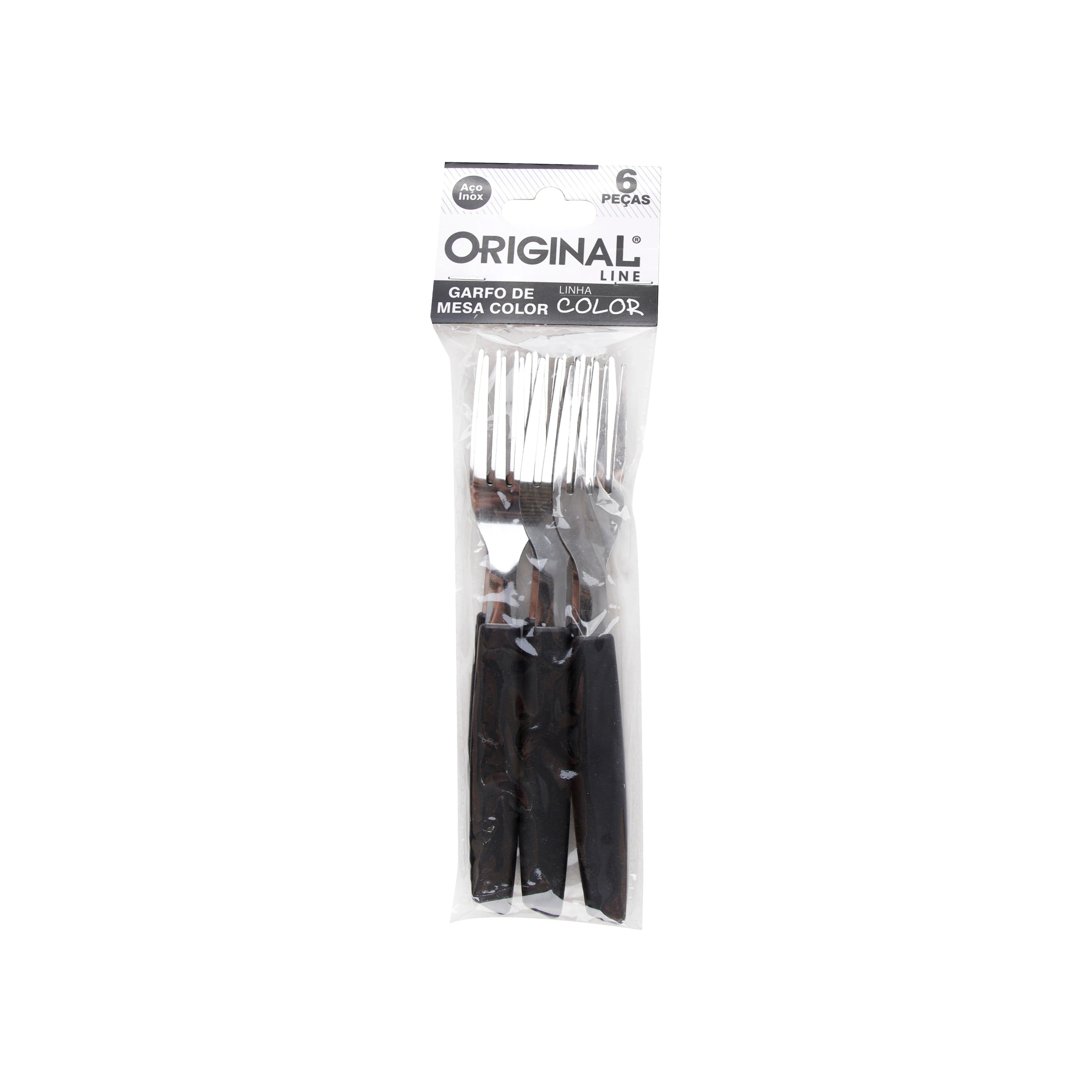 Castro Naves - GARFO DE MESA COLOR PRETO PT/6 - 8681 01
