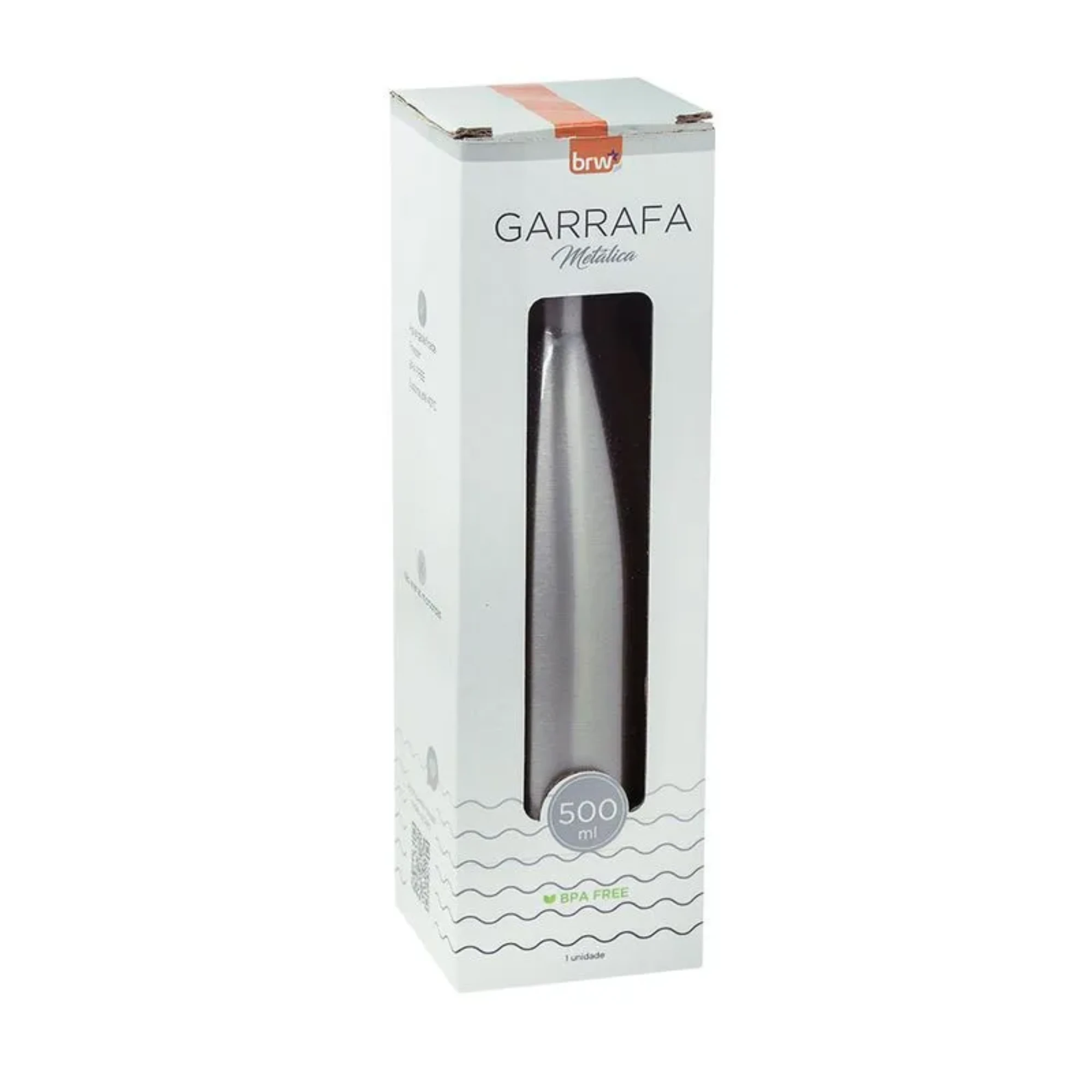 Castro Naves - GARRAFA TERMICA INOX METALICA 500ML - 9170 01