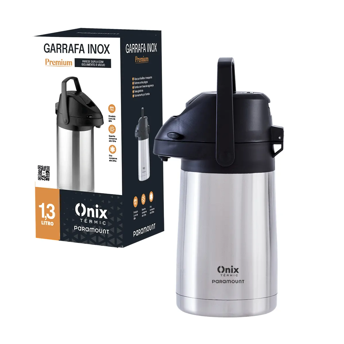 Castro Naves - GARRAFA TERMICA INOX PREMIUM 1,3L - 105759 01