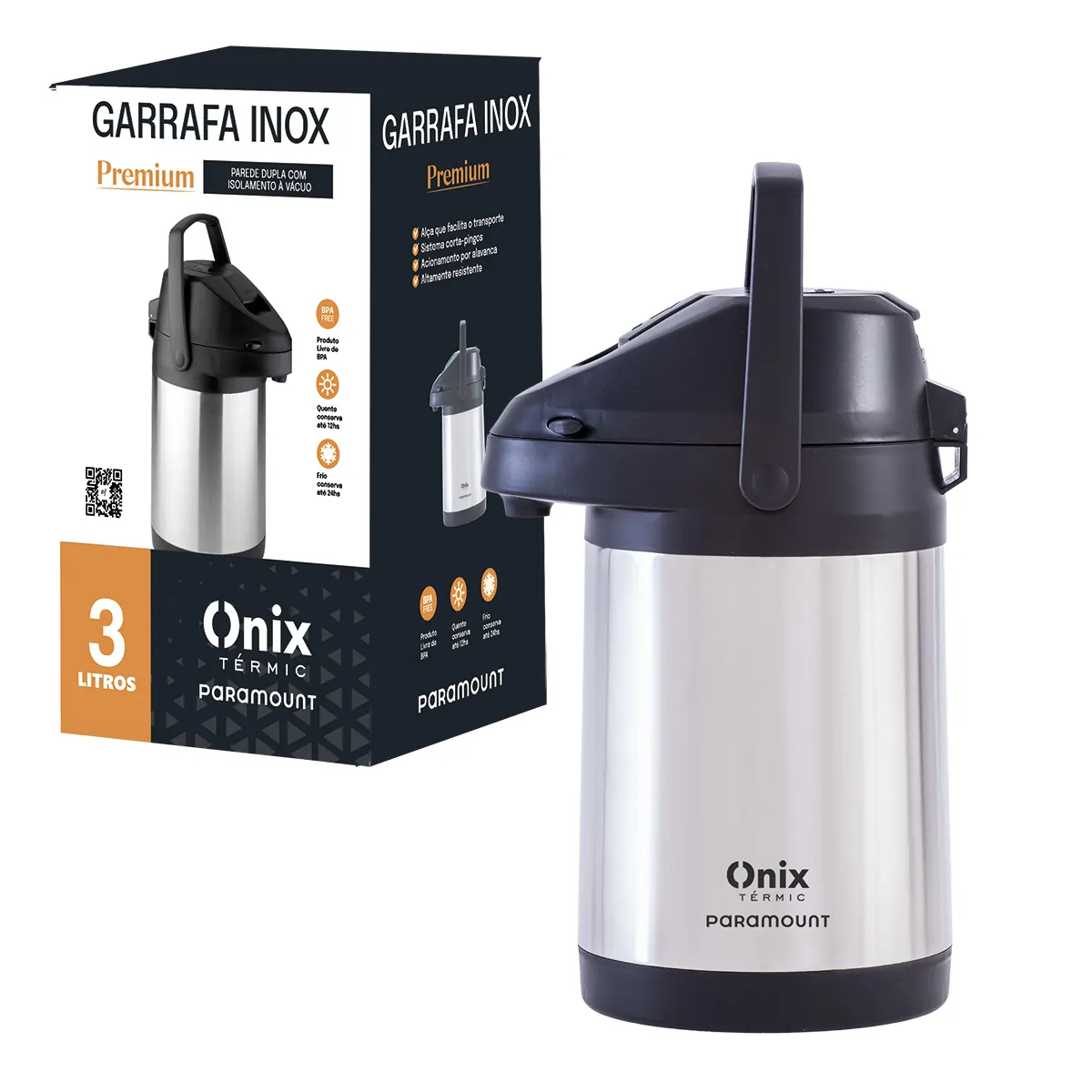 Castro Naves - GARRAFA TERMICA INOX PREMIUM 3L - 105761 01
