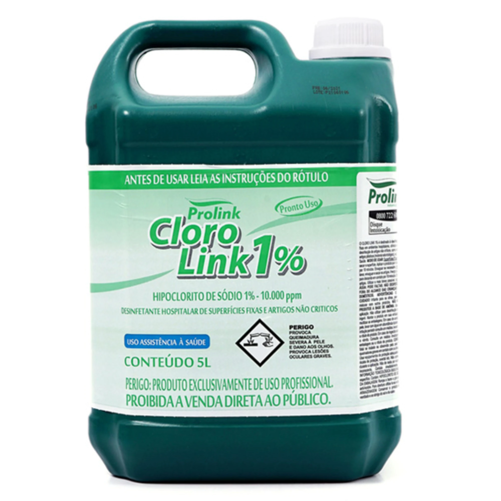 Castro Naves - HIPOCLORITO DE SODIO 1% CLORO A. LINK 5L - 9293 01