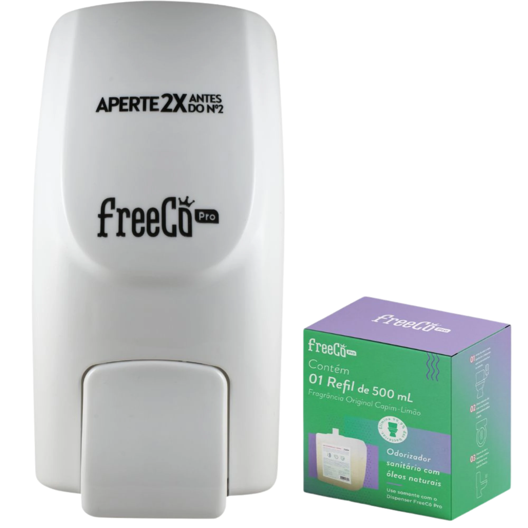 Kit Bloqueador de Odor Sanitários FreeCô Capim Limão 500ml.