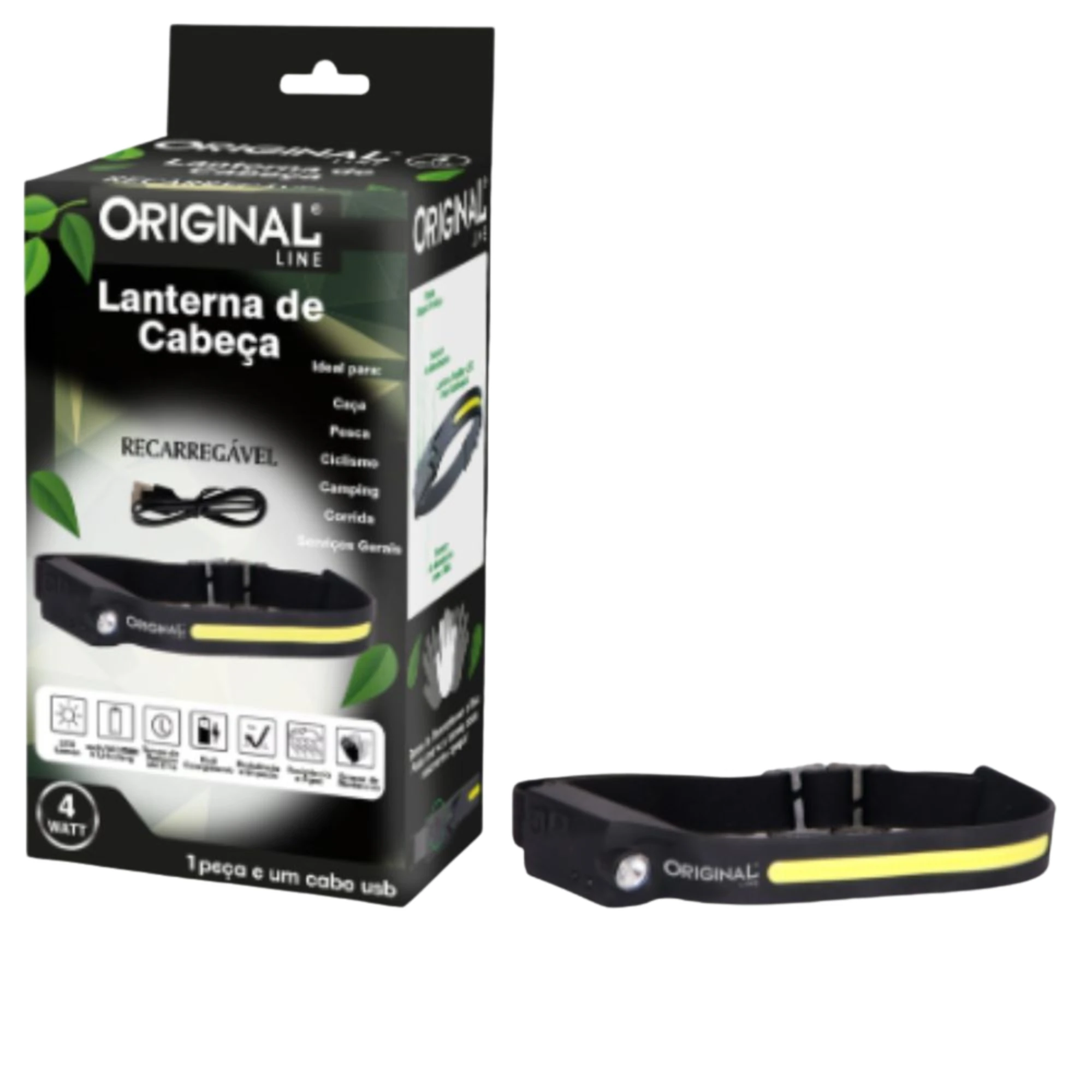 Castro Naves - LANTERNA DE CABECA 4W LED RECARREGAVEL - 9735 01