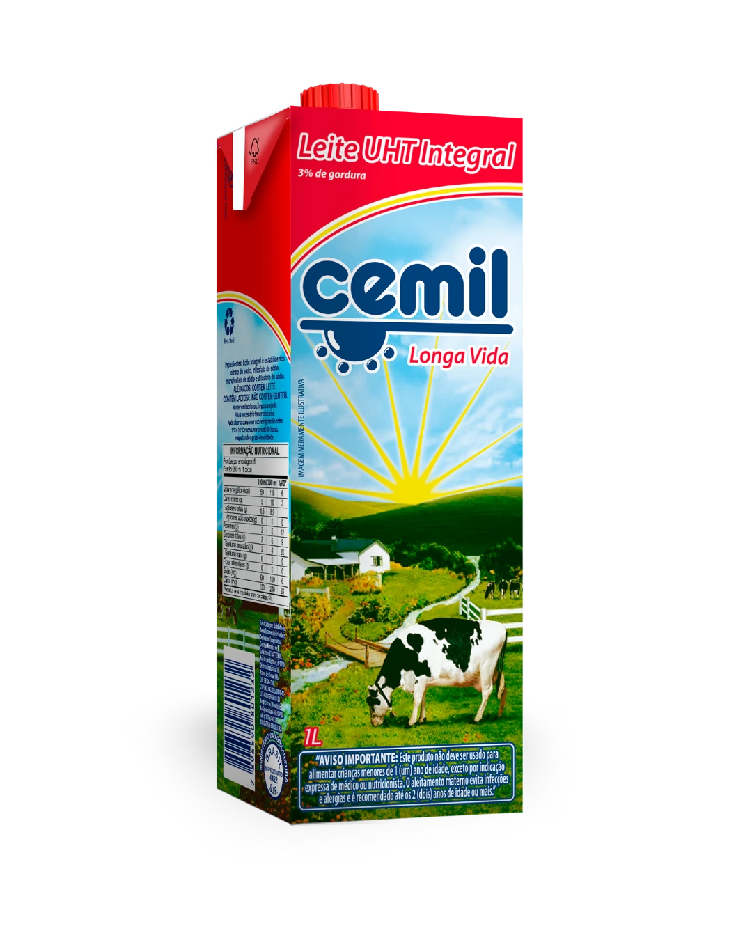 Castro Naves - LEITE UHT INTEGRAL CEMIL 1L - 78865 01