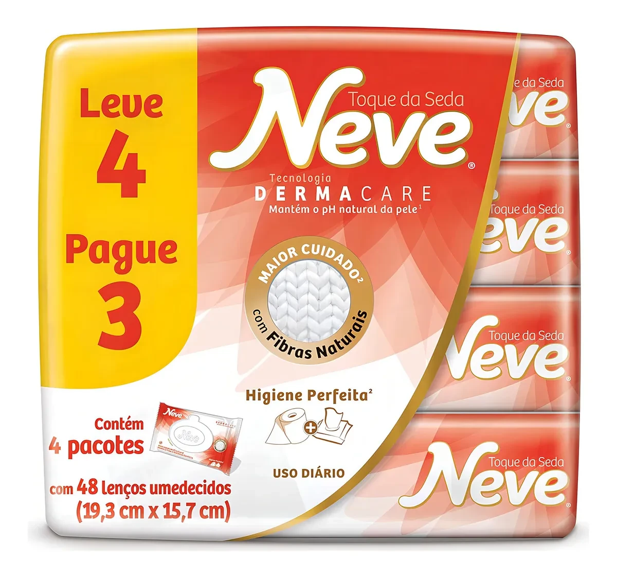 Castro Naves - LENCO UMEDECIDO NEVE TOQUE DE SEDA 4X C/48 - 10120 01