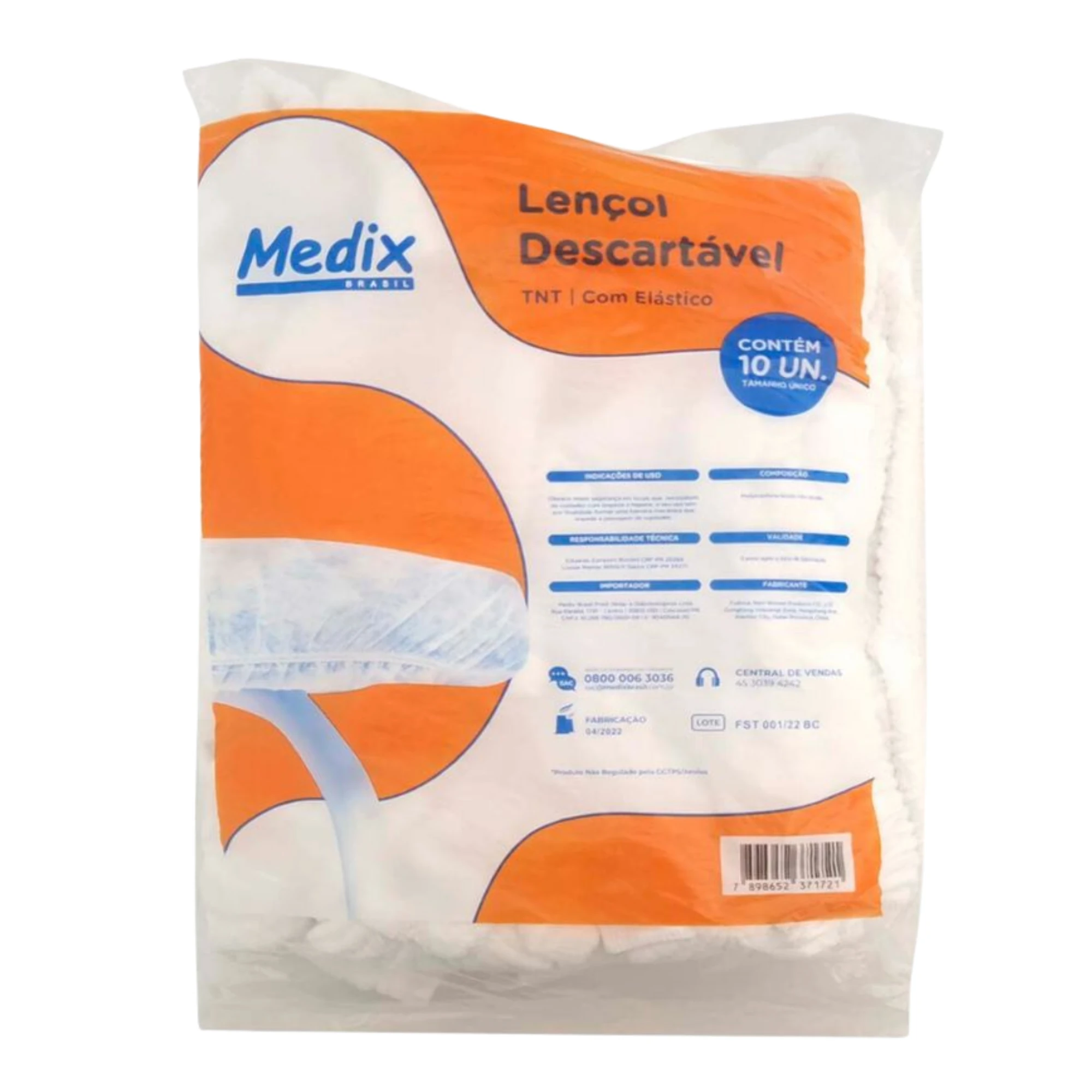 Castro Naves - LENCOL DESCARTAVEL TNT C/ELASTICO PT/10 - 8844 01