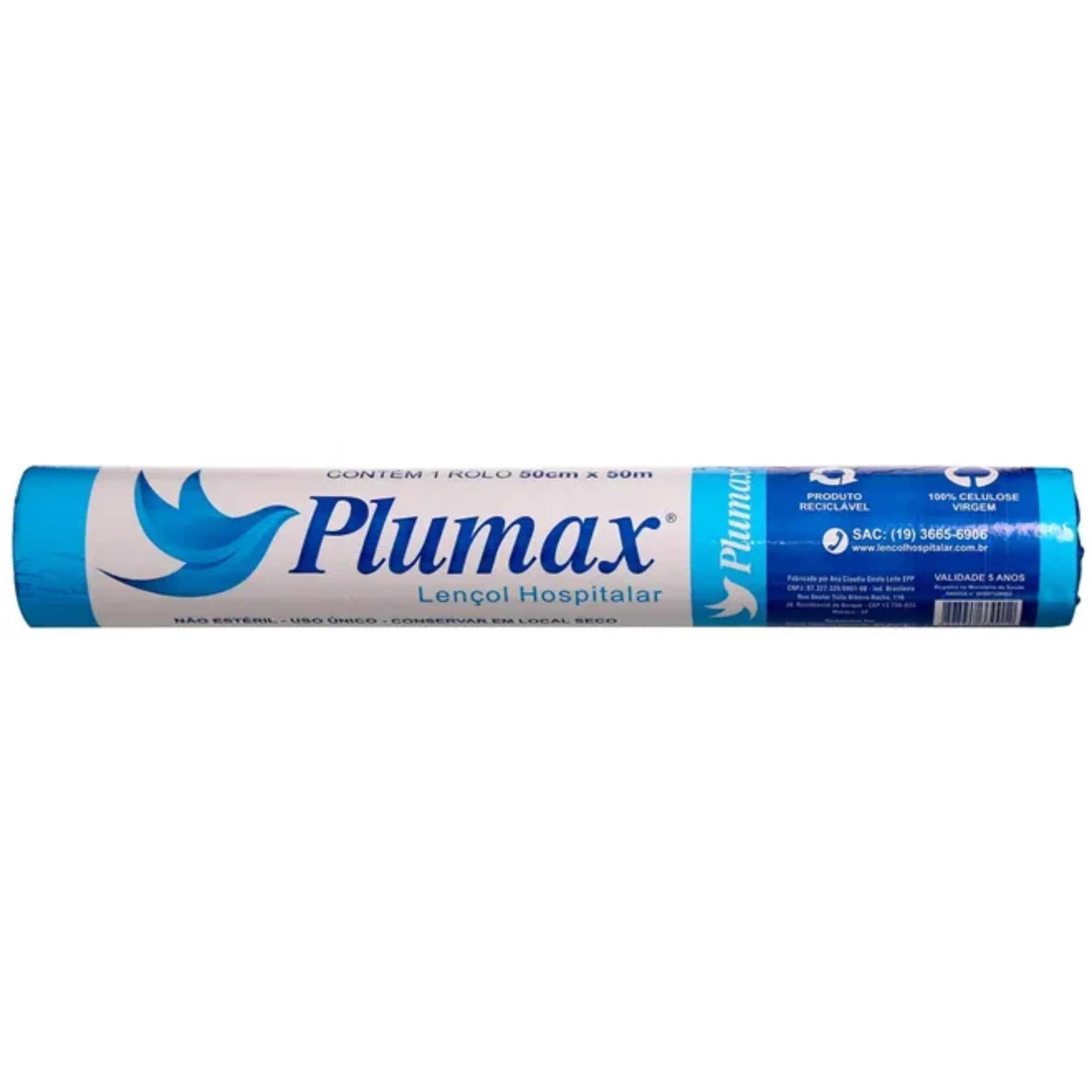 Castro Naves - LENCOL HOSPITALAR PLUMAX 50CMX50M  - 8388 01