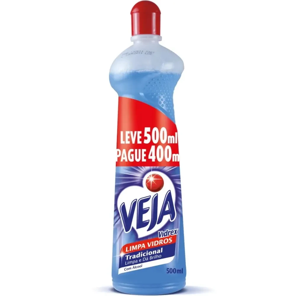 Castro Naves - LIMPADOR DE VIDROS VEJA VIDREX ALCOOL 500ML - 104505 01