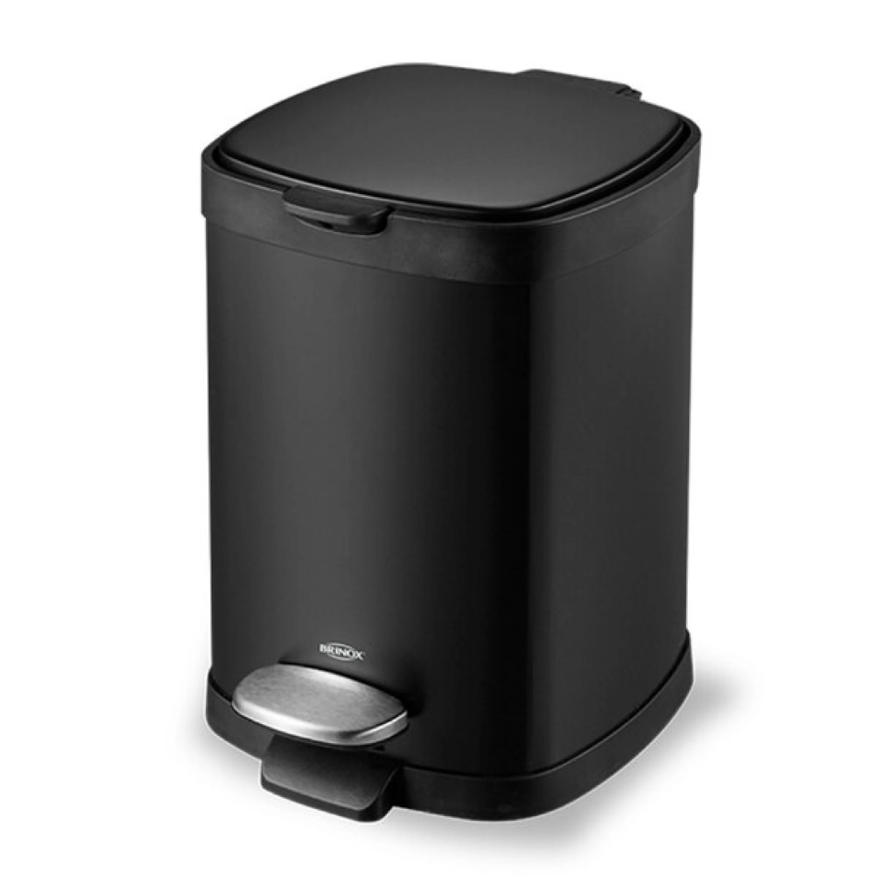 Castro Naves - LIXEIRA ACO CARBONO C/PEDAL  6L QUAD. PRETA - 15421 01