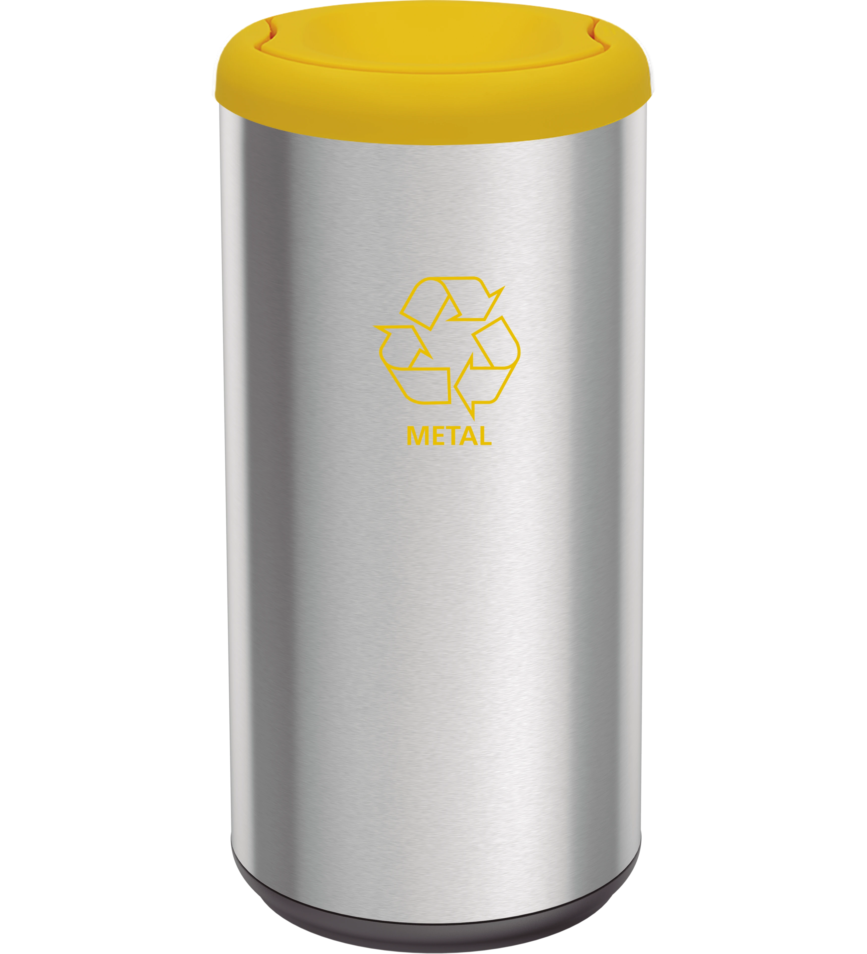 Castro Naves - LIXEIRA INOX 40L RED. C/TPA BASCUL. AMARELA - 10905 01
