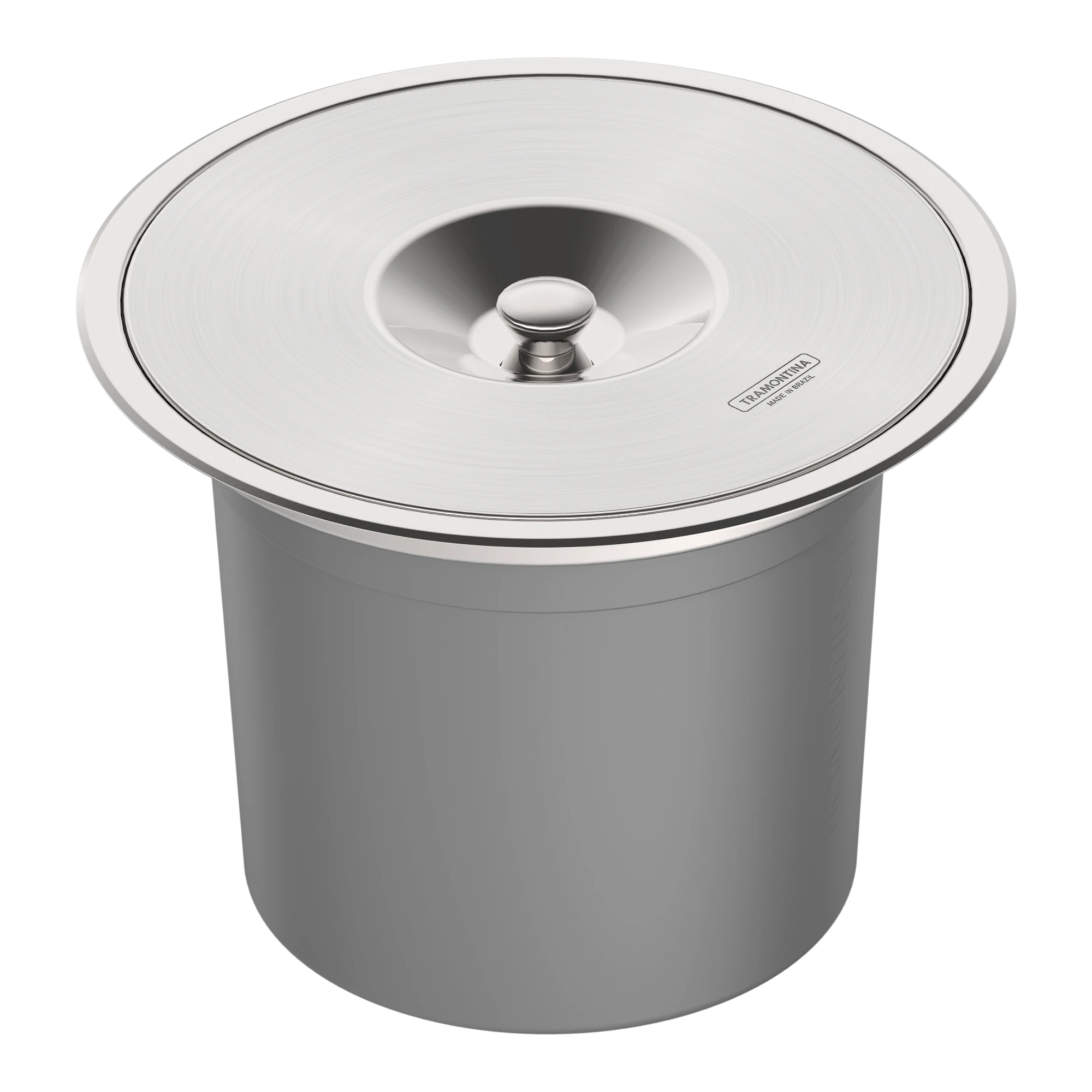 Castro Naves - LIXEIRA INOX 8L DE EMBUTIR CLEAN ROUND - 12339 01