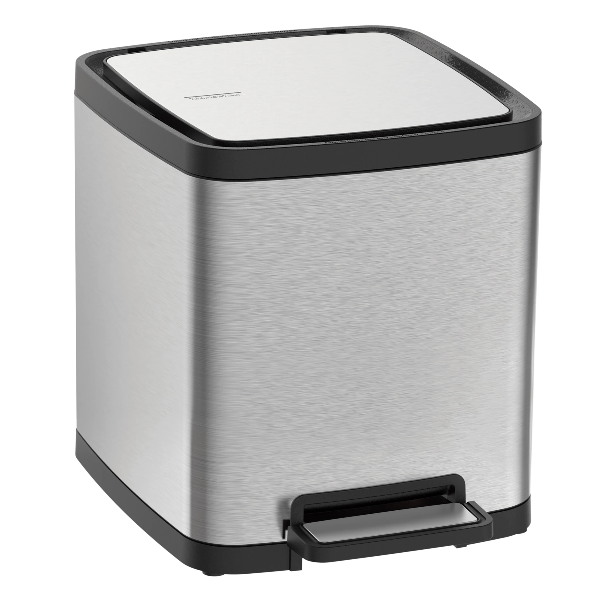 Castro Naves - LIXEIRA INOX C/PEDAL 10L QUAD. C/BALDE OCTOS - 9617 01