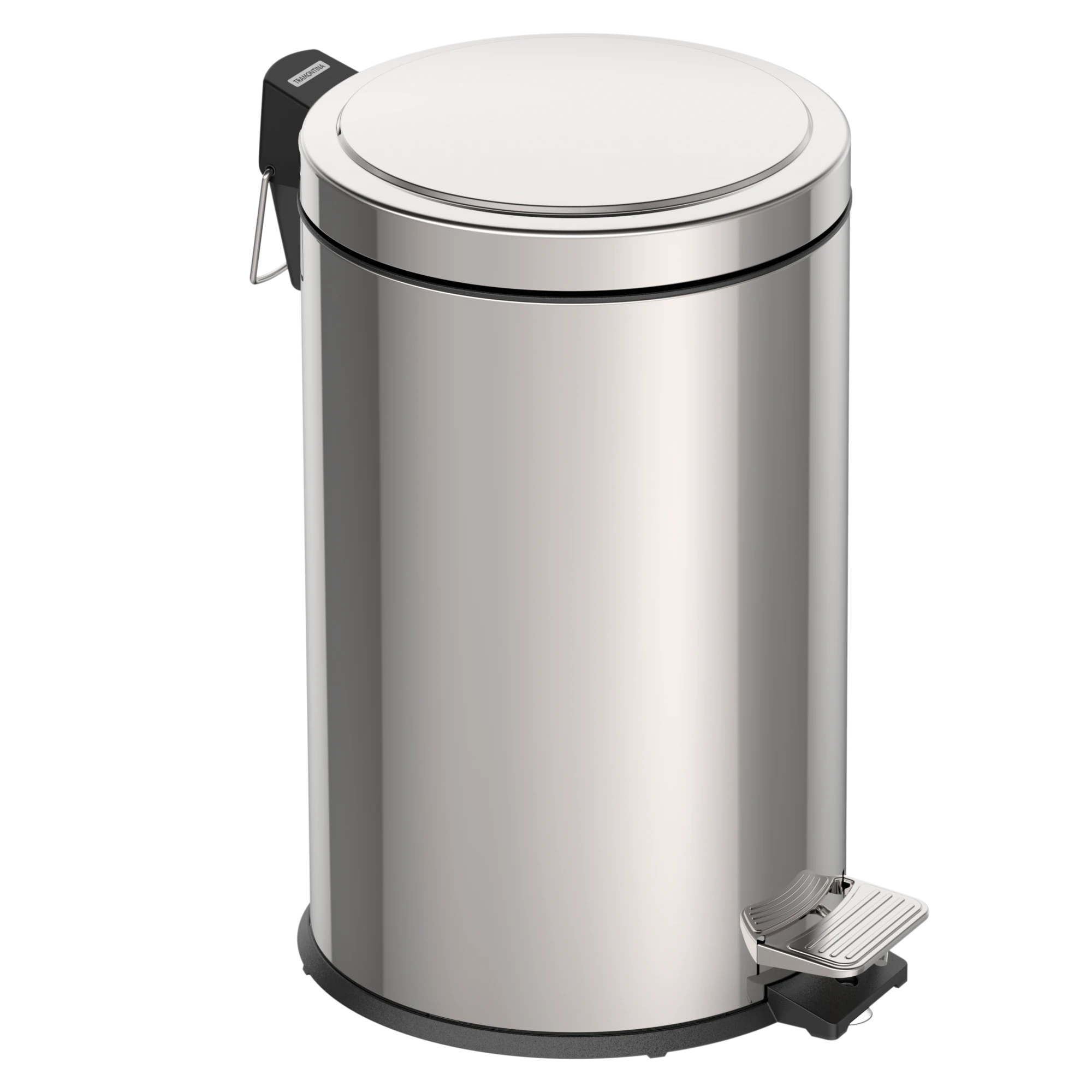Castro Naves - LIXEIRA INOX C/PEDAL 12L RED.  C/BALDE POLIDA - 100420 01