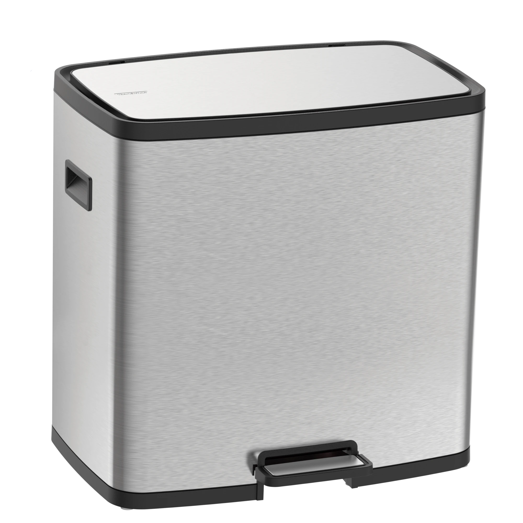 Castro Naves - LIXEIRA INOX C/PEDAL 30L QUAD. 2 BALDES OCTOS - 9621 01