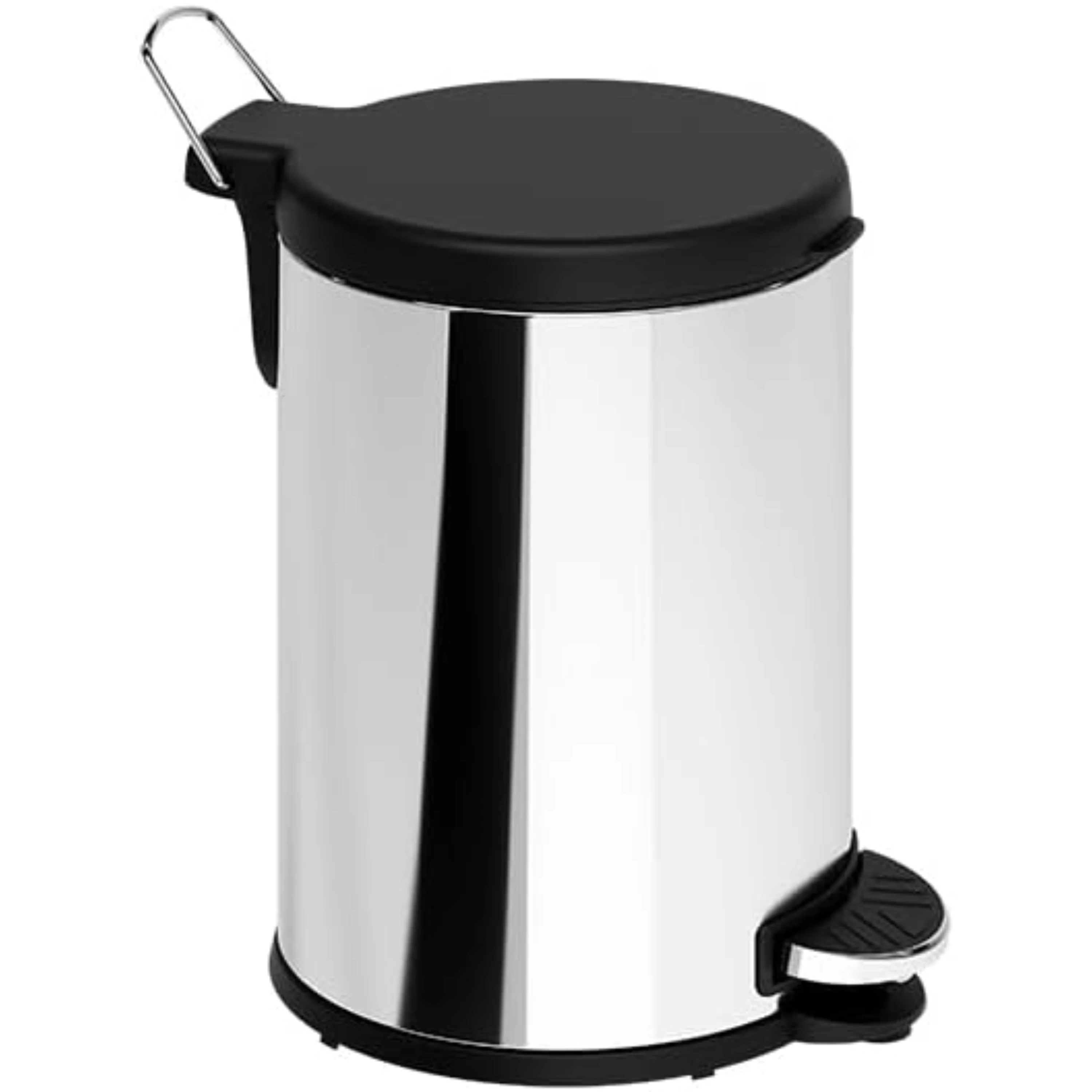 Castro Naves - LIXEIRA INOX C/PEDAL  6L RED. TAMPA PLAST. PR - 8834 01