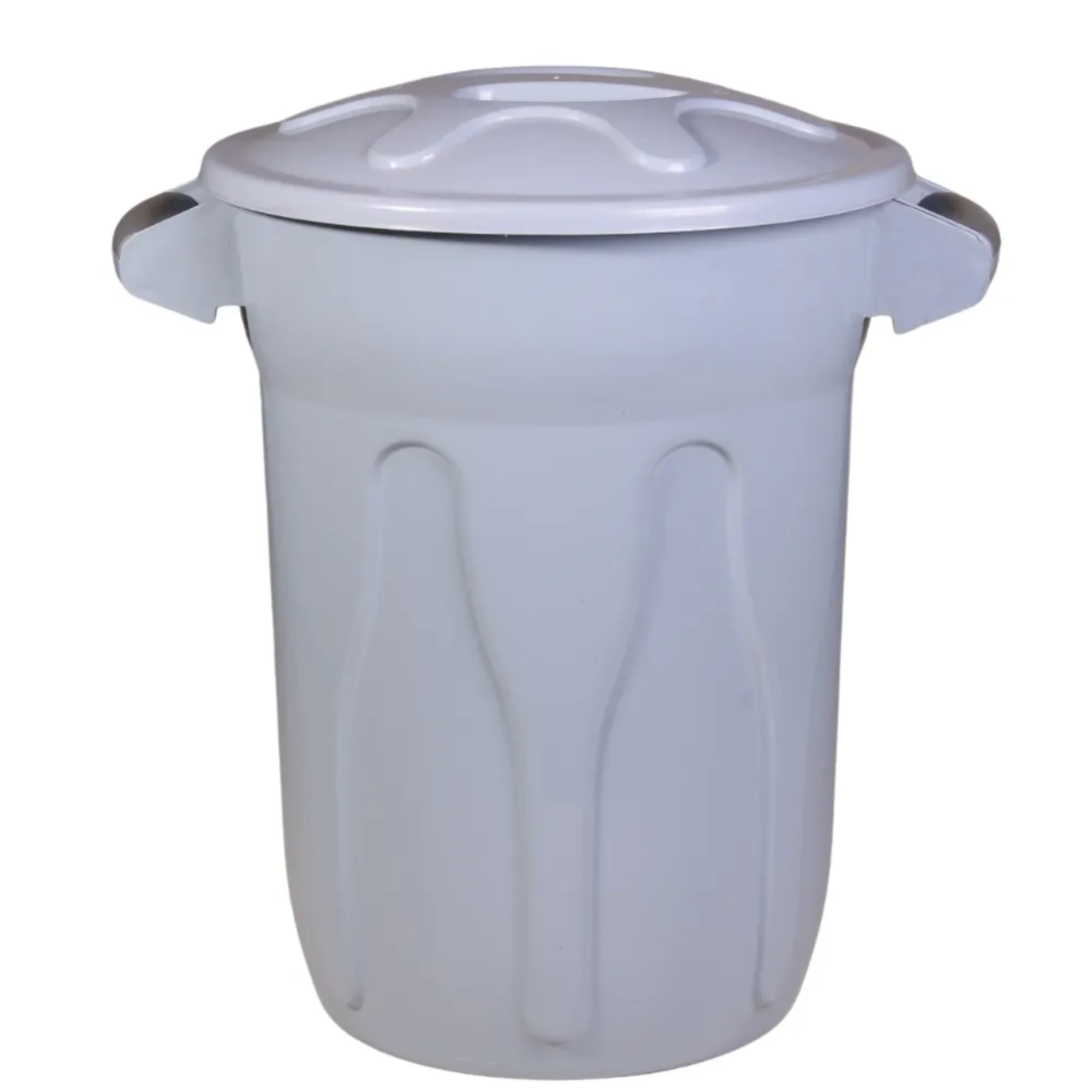 Castro Naves - LIXEIRA PLAST. 100L REDONDA CINZA C/TAMPA - 28498 01