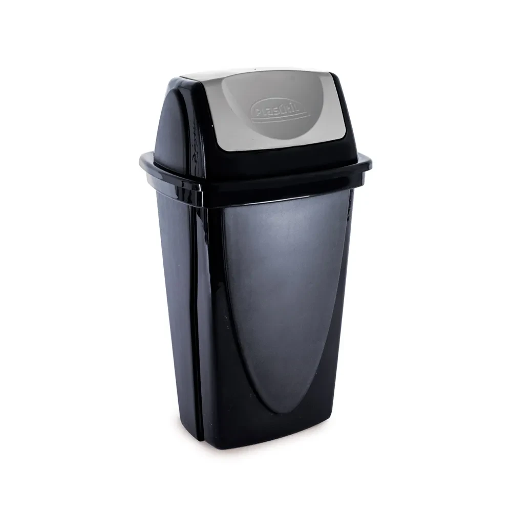 Castro Naves - LIXEIRA PLAST. 14L RETANG. PR C/TPA BASC. CZ - 11792 01