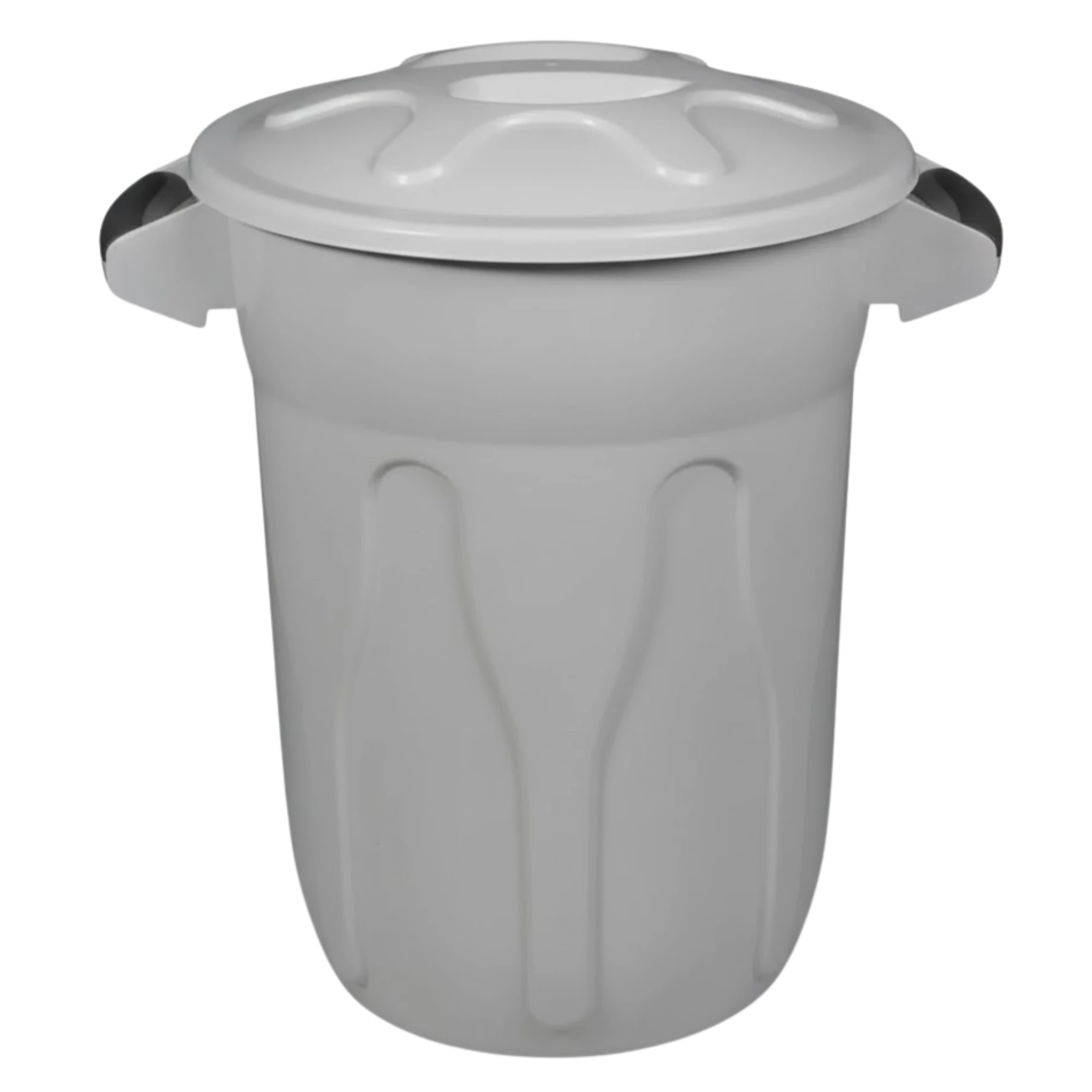 Castro Naves - LIXEIRA PLAST. 20L REDONDA CINZA C/TAMPA - 105576 01