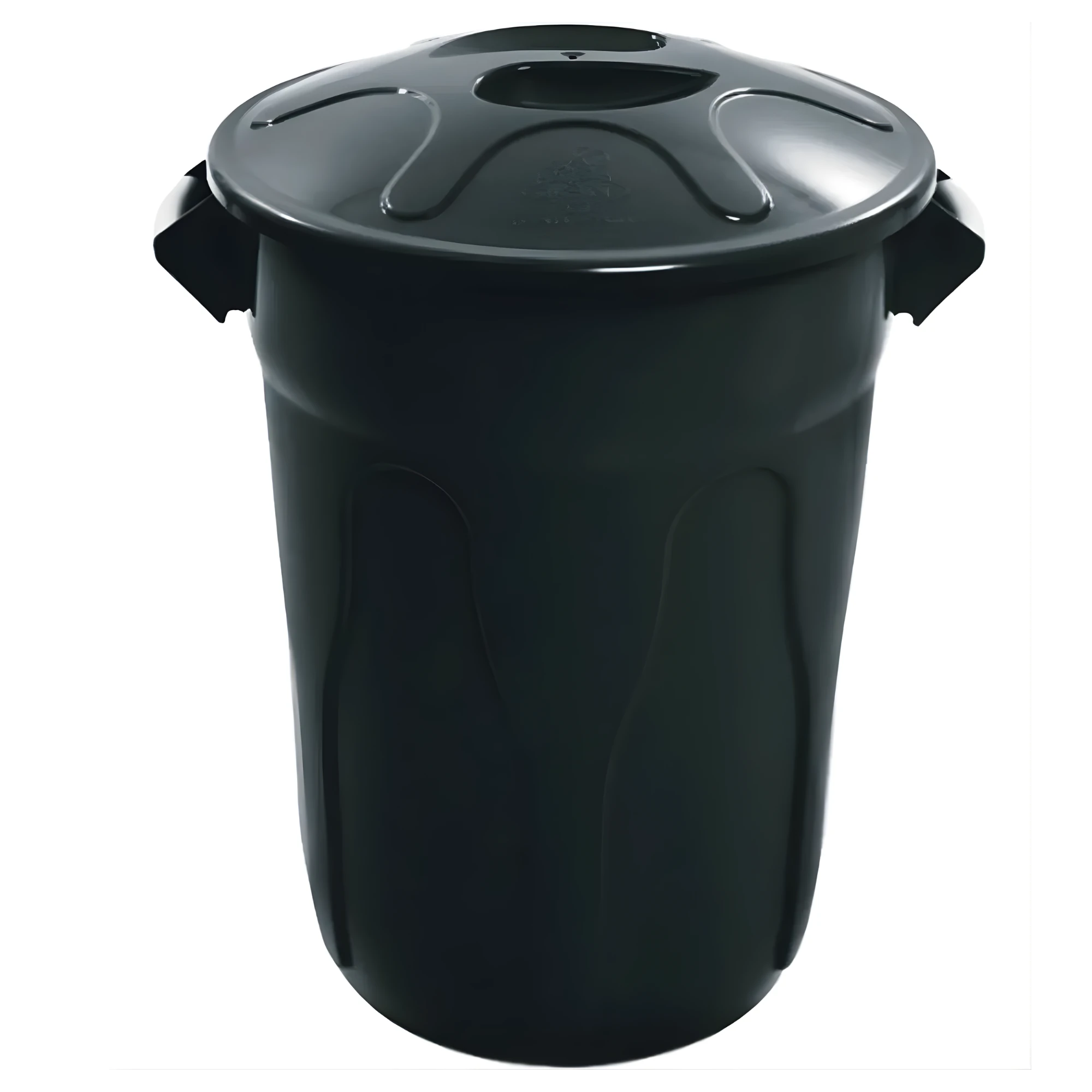 Castro Naves - LIXEIRA PLAST. 40L REDONDA PRETA C/TAMPA - 105581 01