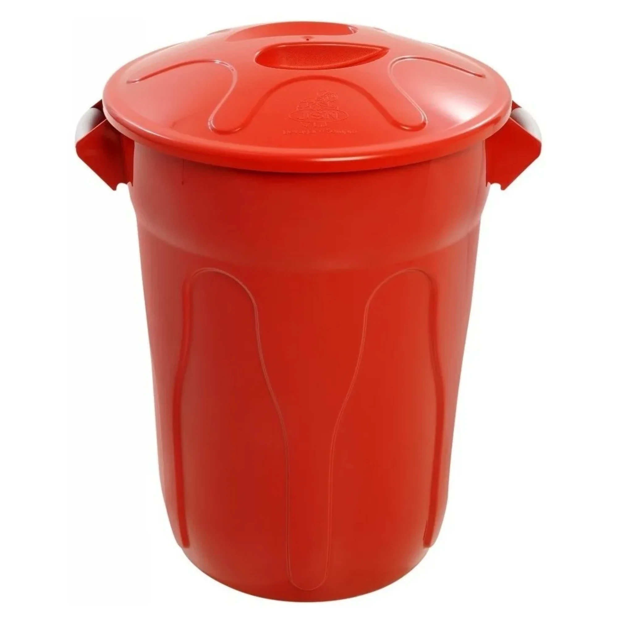 Castro Naves - LIXEIRA PLAST. 40L REDONDA VERMELHA C/TAMPA - 105584 01