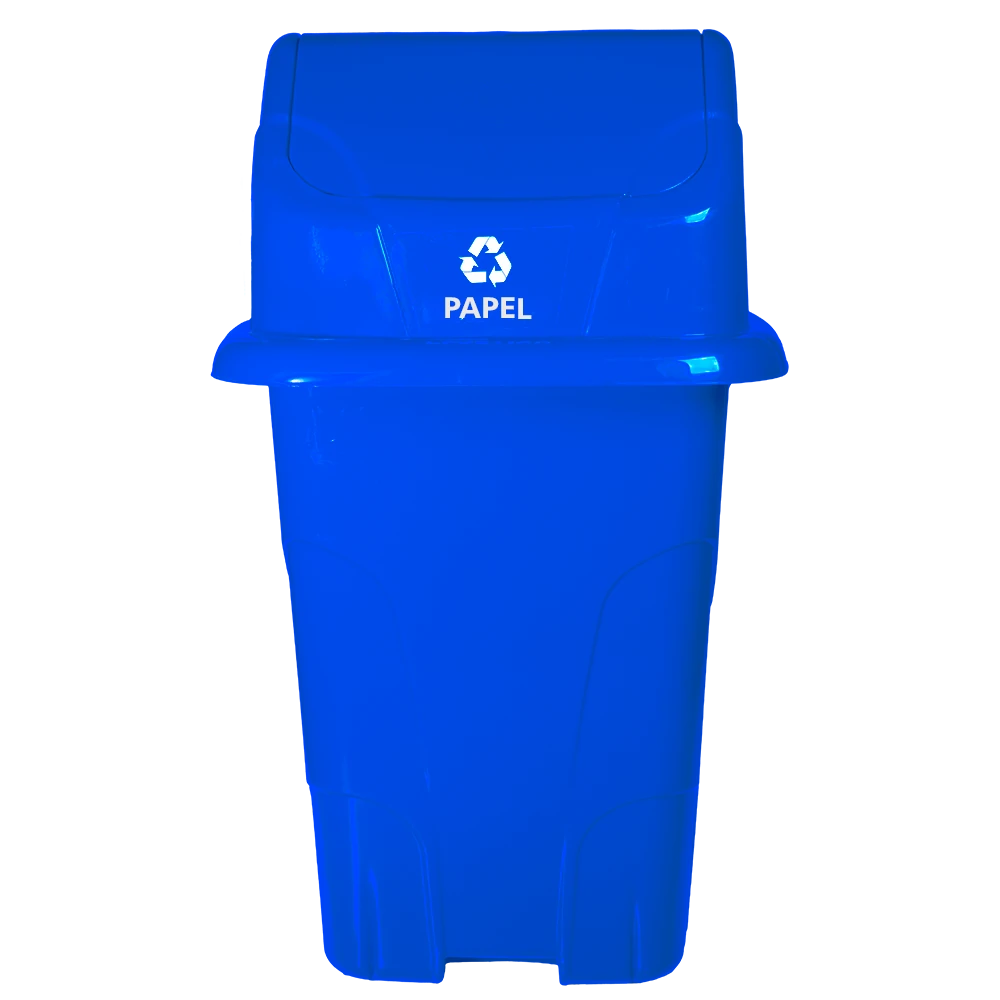 Castro Naves - LIXEIRA PLAST.  50L AZUL C/TPA. BASCUL. - 44503 01