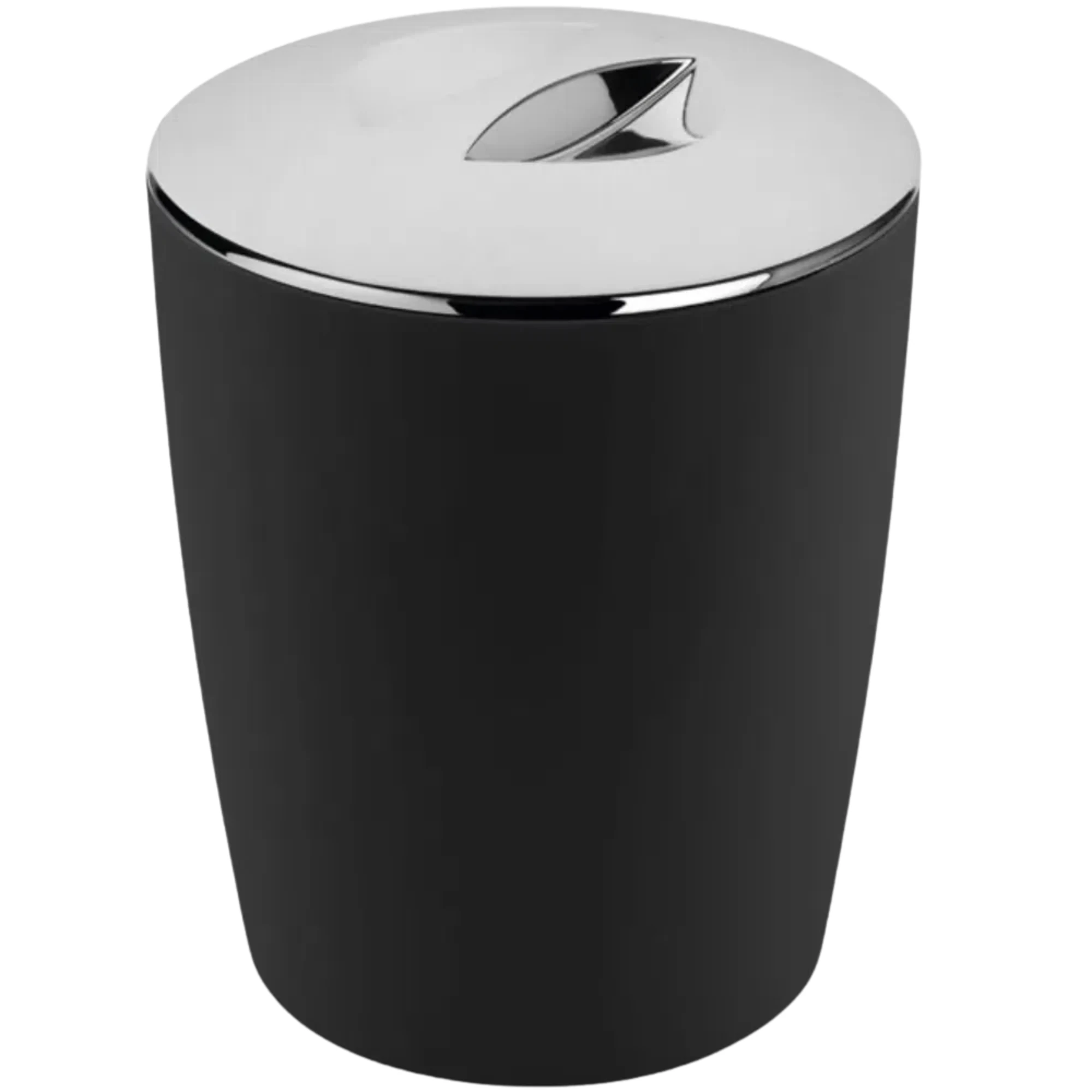 Castro Naves - LIXEIRA PLAST. 5L REDONDA PRETA C/TPA CROMADA - 13144 01
