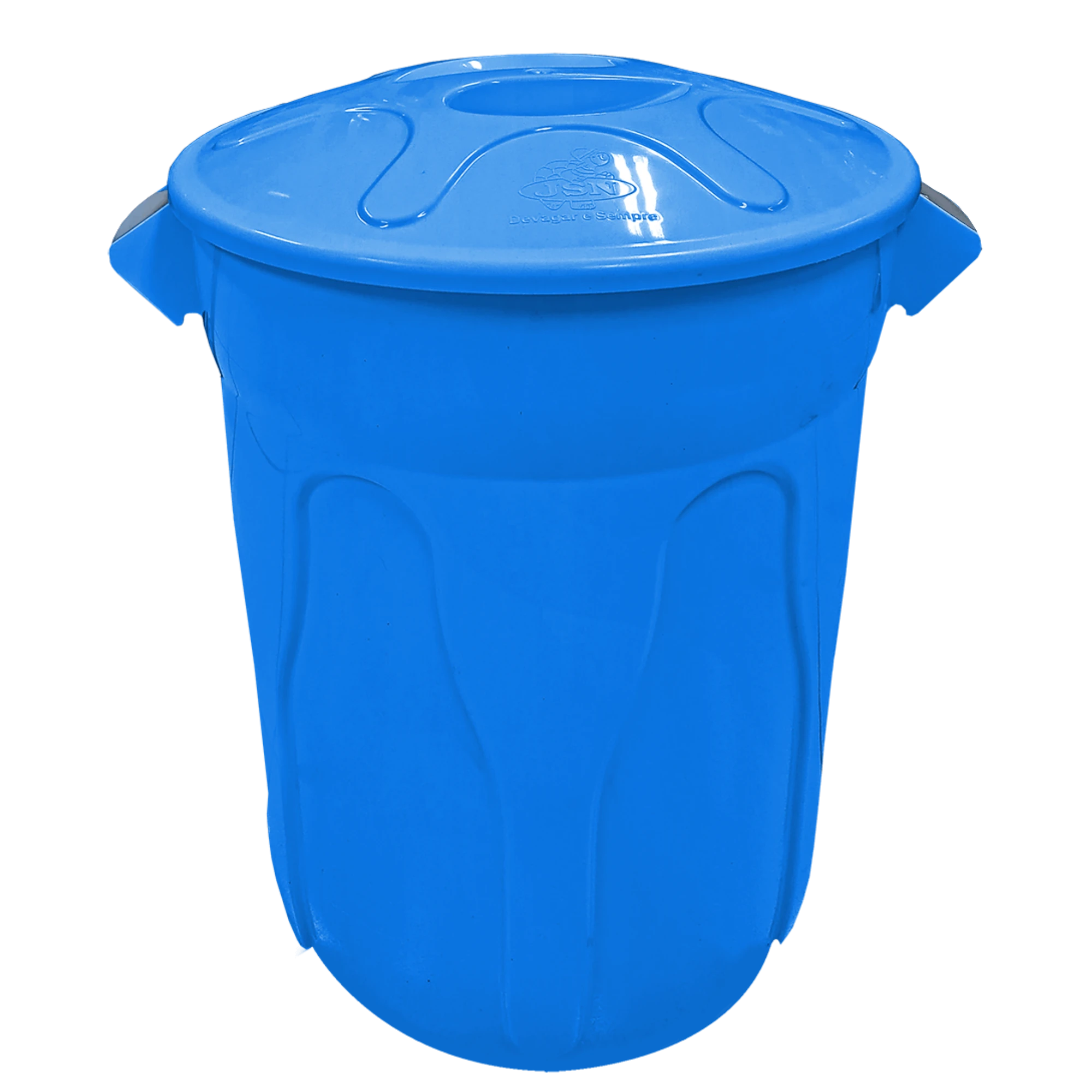 Castro Naves - LIXEIRA PLAST. 60L REDONDA AZUL C/TAMPA - 105589 01
