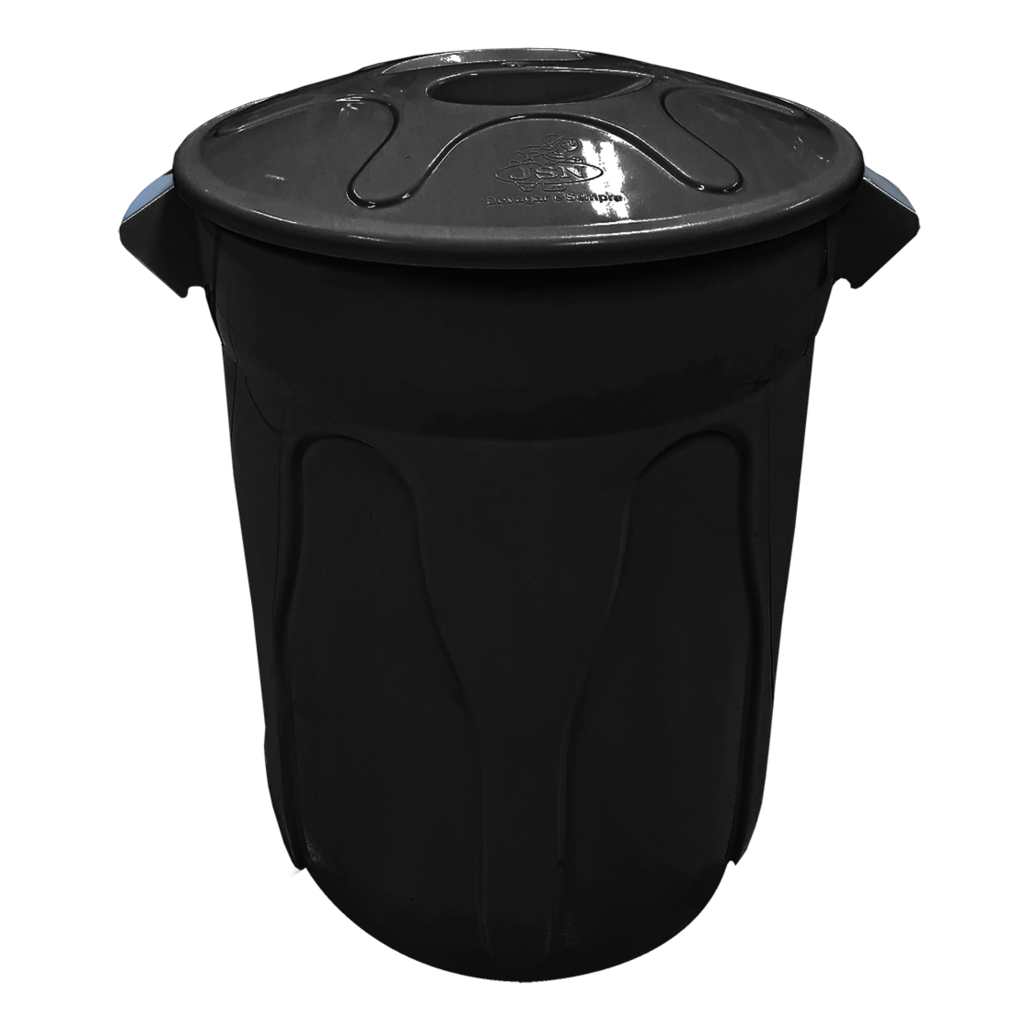 Castro Naves - LIXEIRA PLAST. 60L REDONDA PRETA C/TAMPA - 105588 01