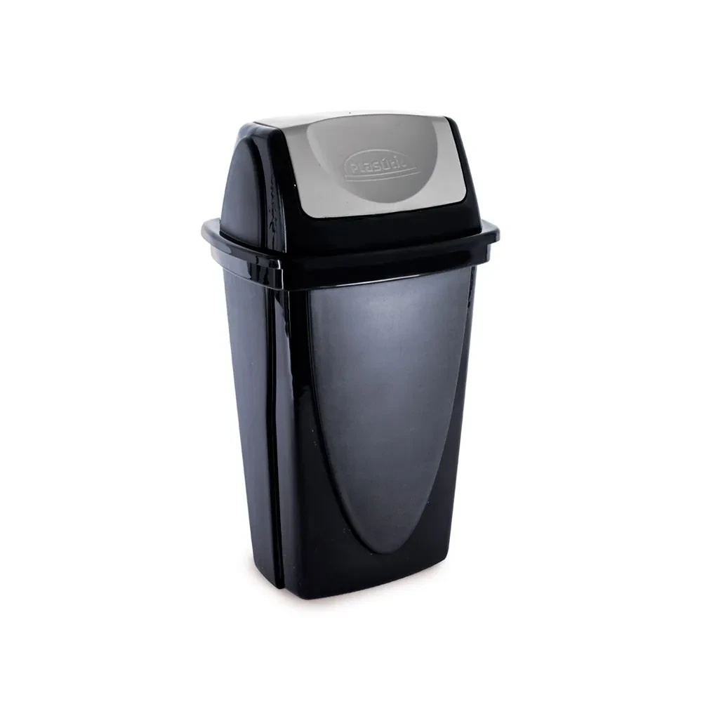 Castro Naves - LIXEIRA PLAST. 7,2L RETANG. PR C/TPA BASC. CZ - 11791 01