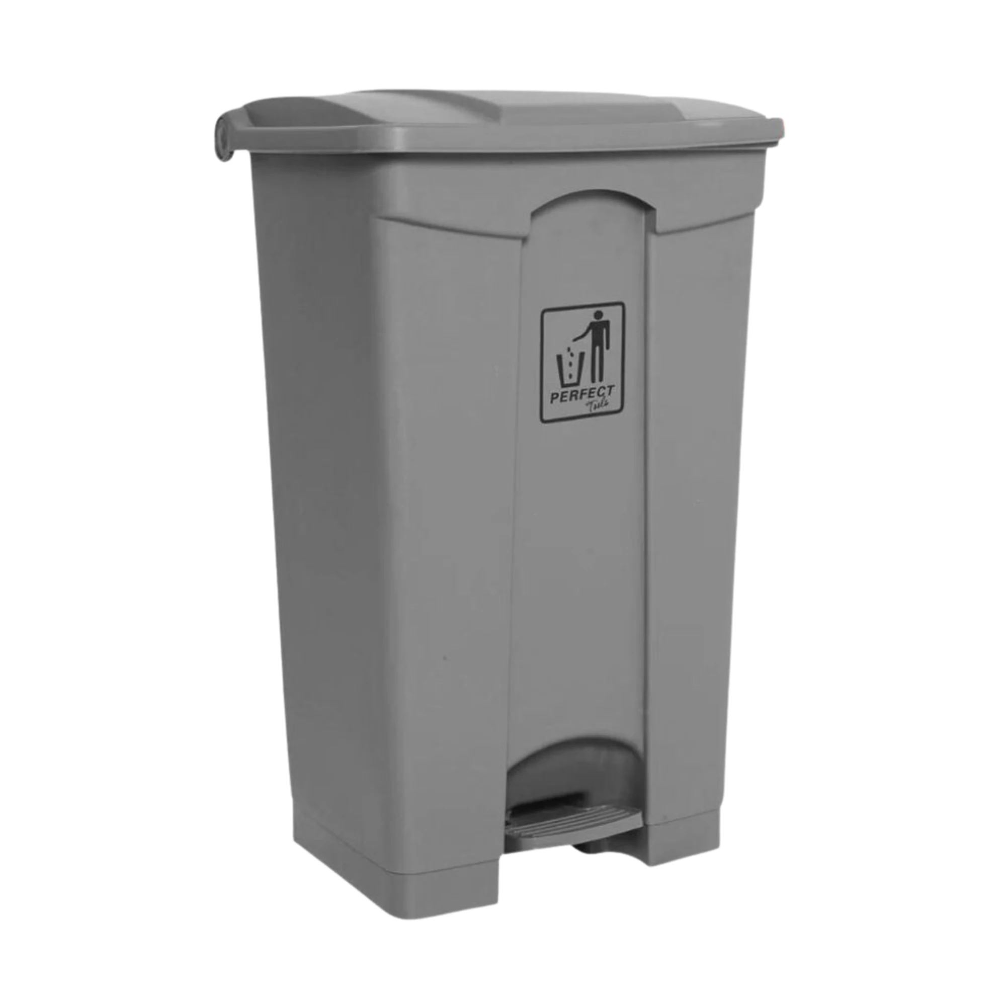 Castro Naves - LIXEIRA PLAST. C/PEDAL 100L QUAD. CINZA - 8883 01