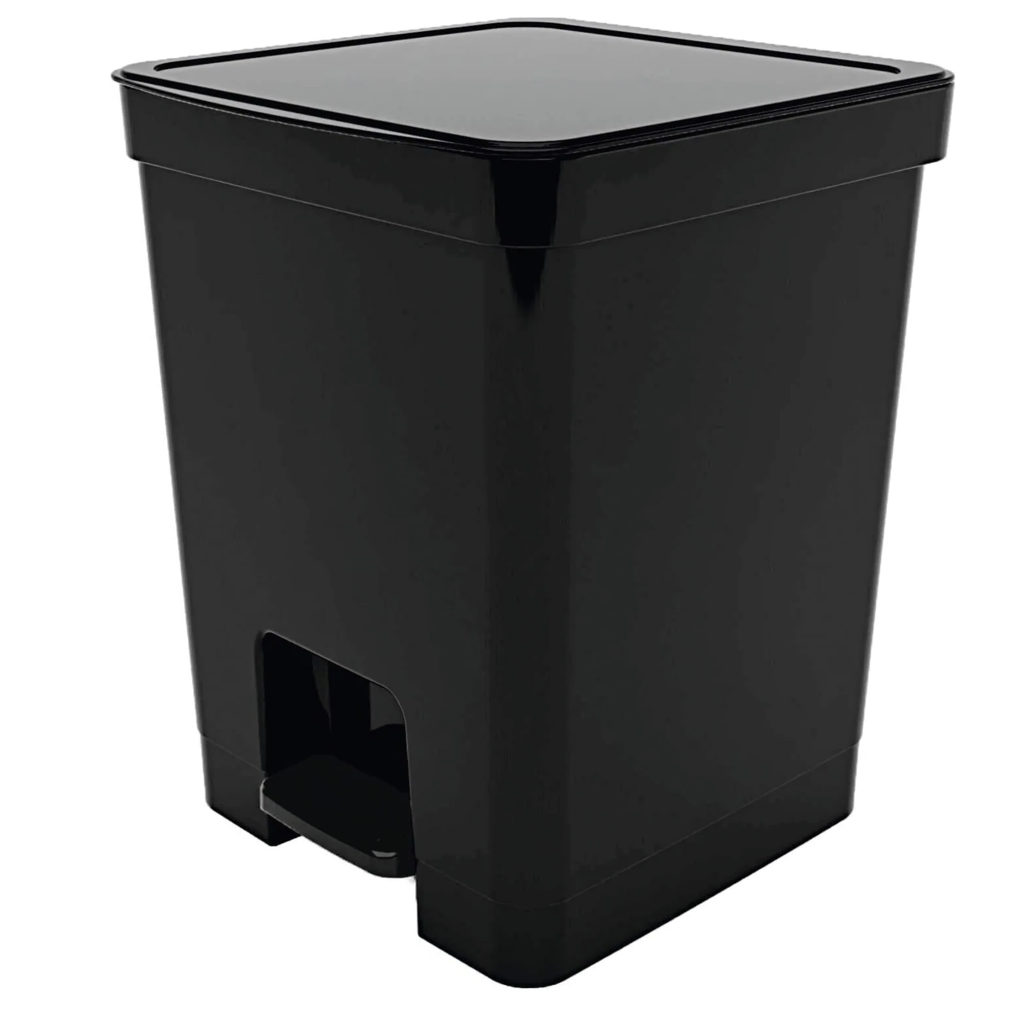 Castro Naves - LIXEIRA PLAST. C/PEDAL 14L QUAD. PR - 9791 01