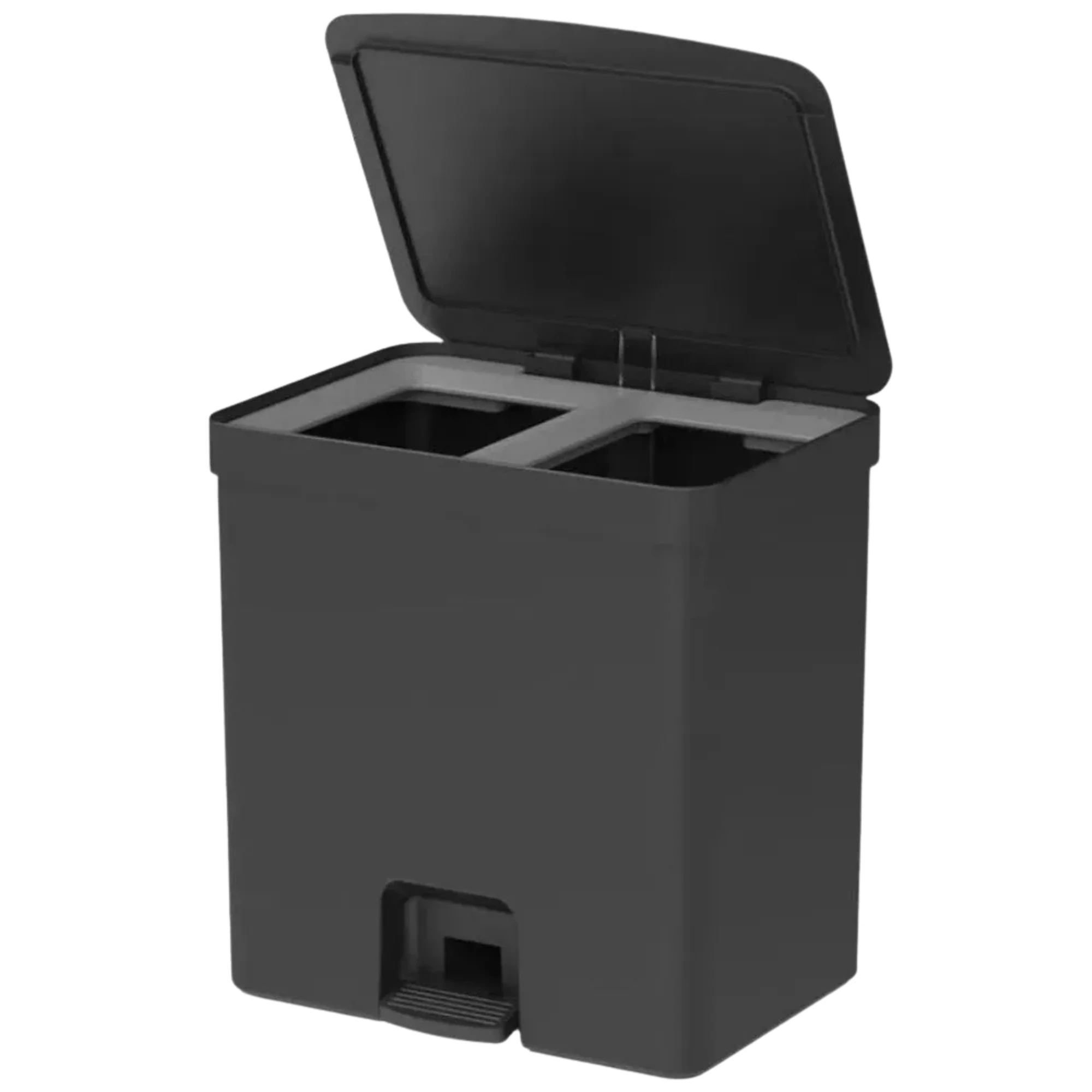 Castro Naves - LIXEIRA PLAST. C/PEDAL 20L TRIUM DUPLA PRETA - 15946 01
