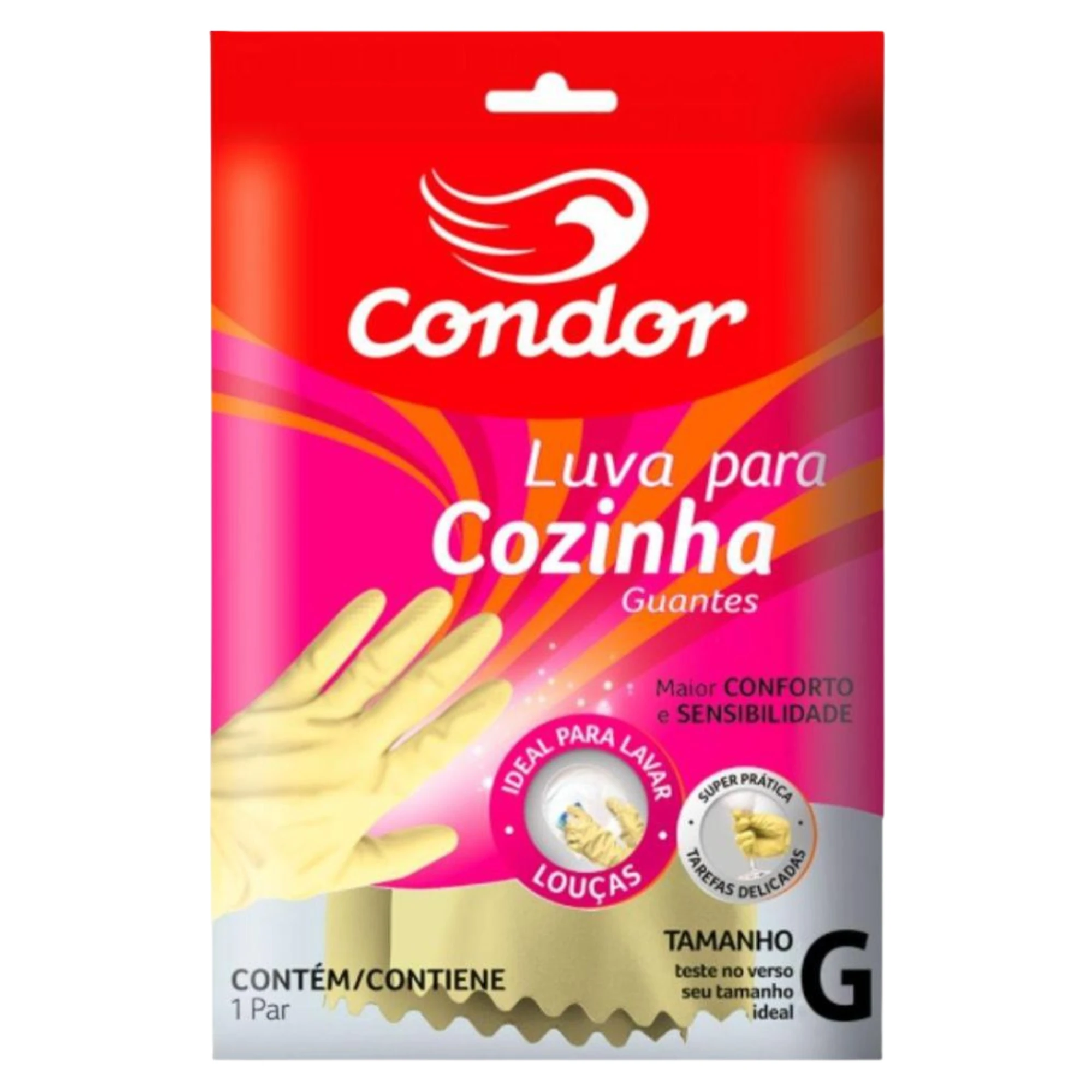 Castro Naves - LUVA LATEX COZINHA BEGE G - 8524 01