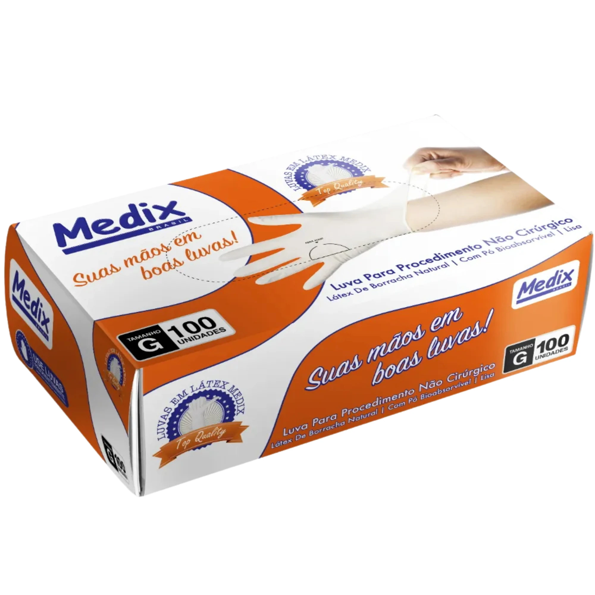 Castro Naves - LUVA LATEX DESC. PROCEDIMENTO COM PO G C/100 - 15172 01