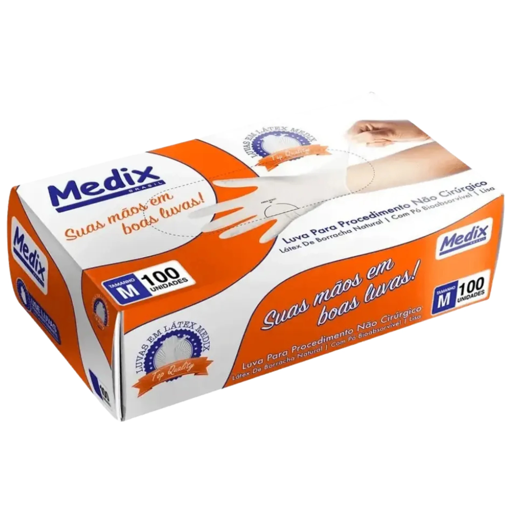 Castro Naves - LUVA LATEX DESC. USO GERAL COM PO M BT/10 - 106966 01